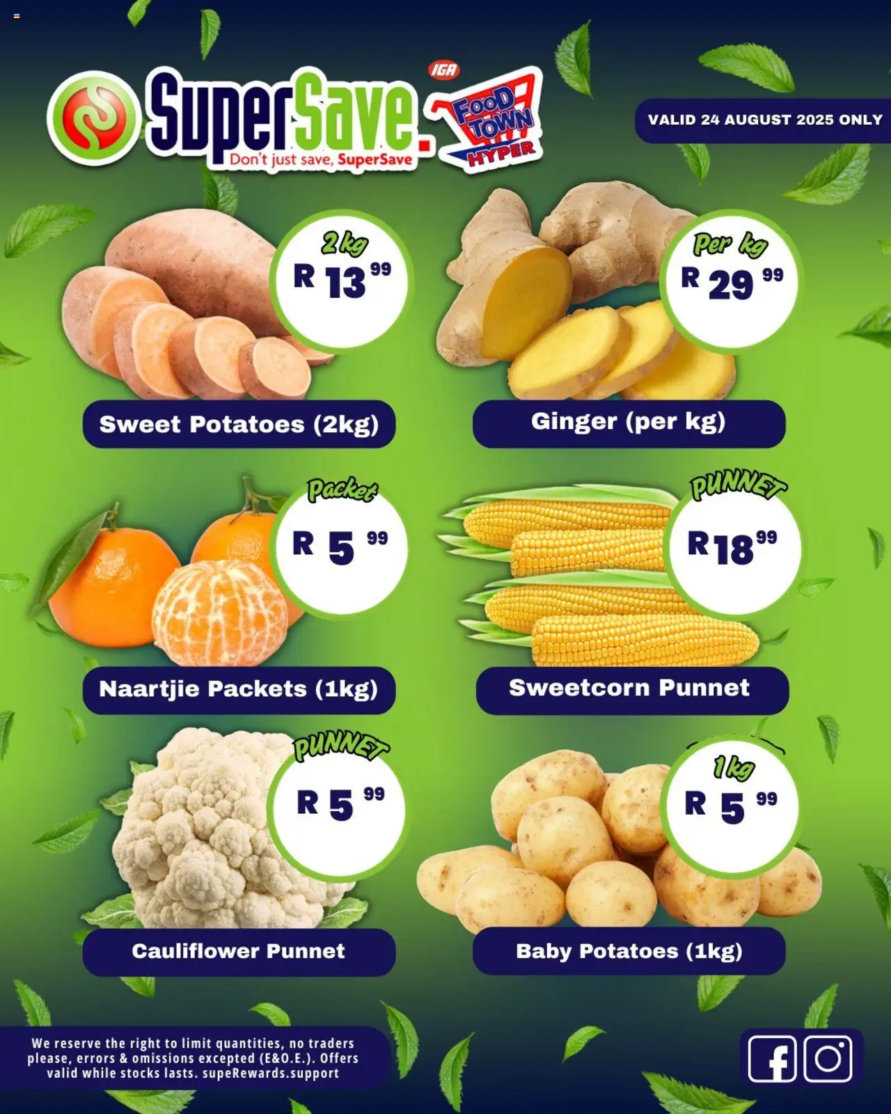 Super Save Sunday Specials │ valid from 24.08.2025 | Page: 8 | Products: Cauliflower, Desmaquilante, Potatoes
