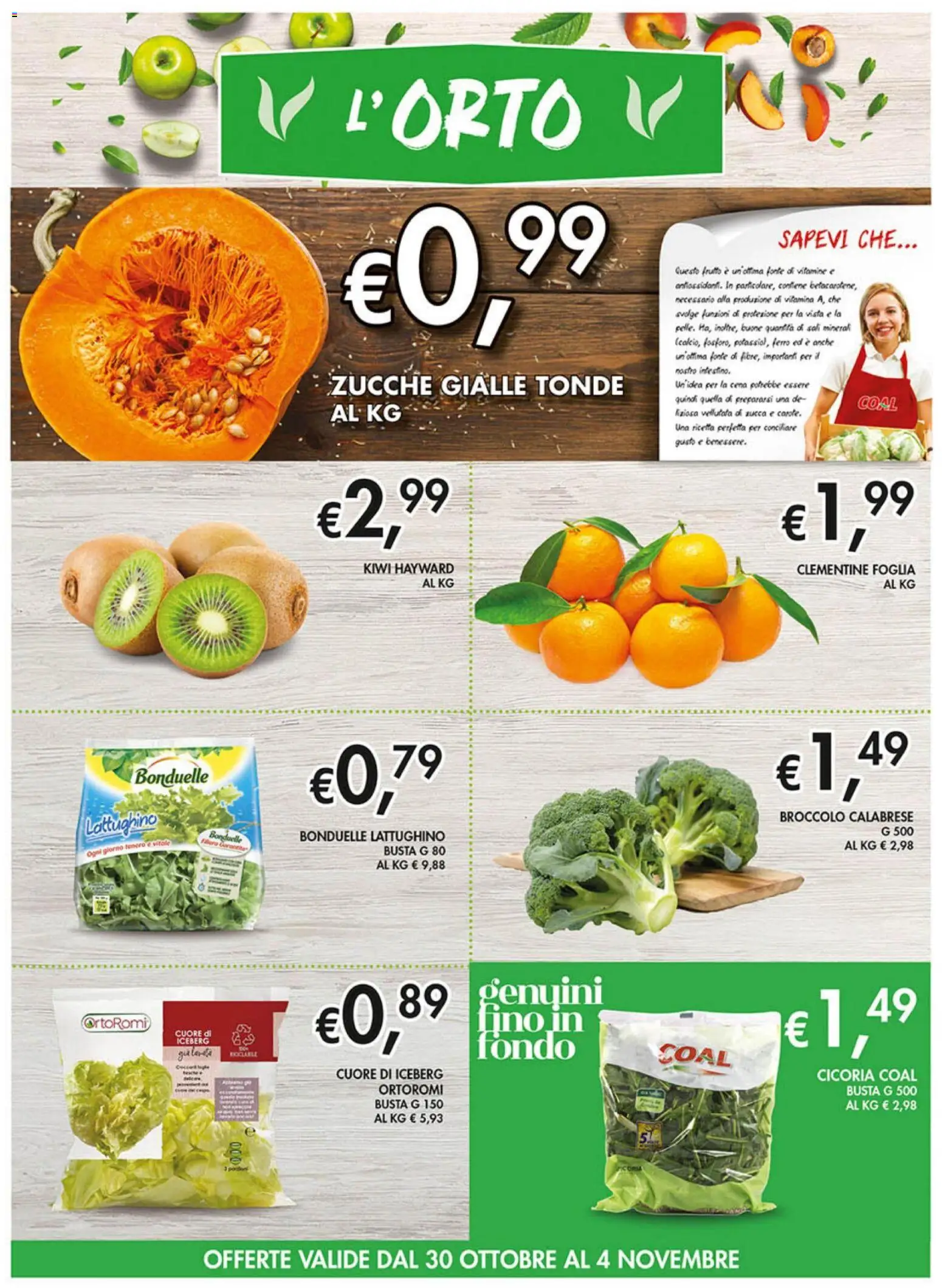Volantino Coal del 23.10.2025 | Pagina: 3 | Prodotti: Kiwi, Zucca