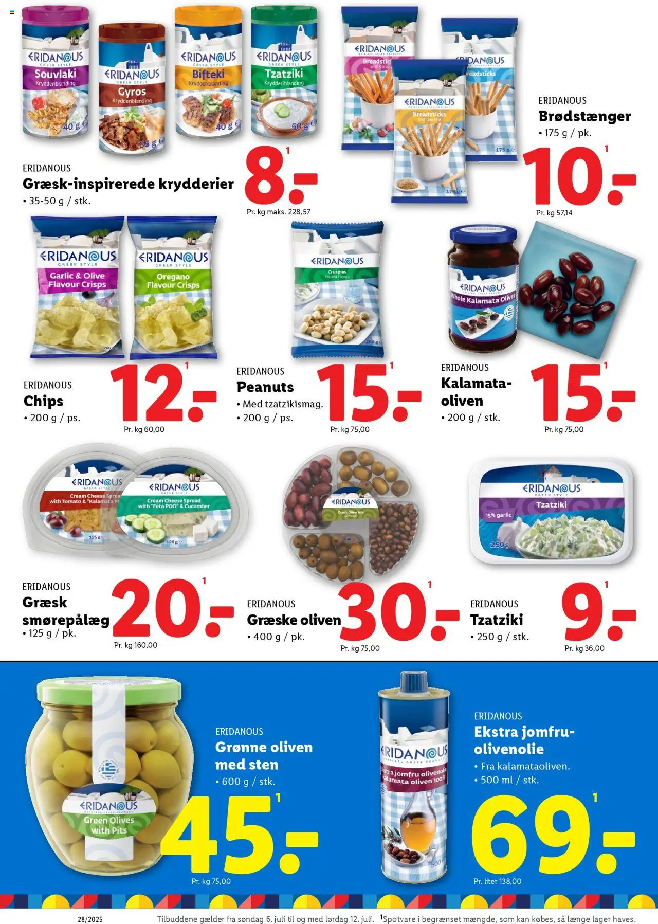 Lidl Tilbudsavis gyldig fra 06.07.2025 | Side: 14 | Produkter: Chips, Oliven, Olivenolie, Oregano