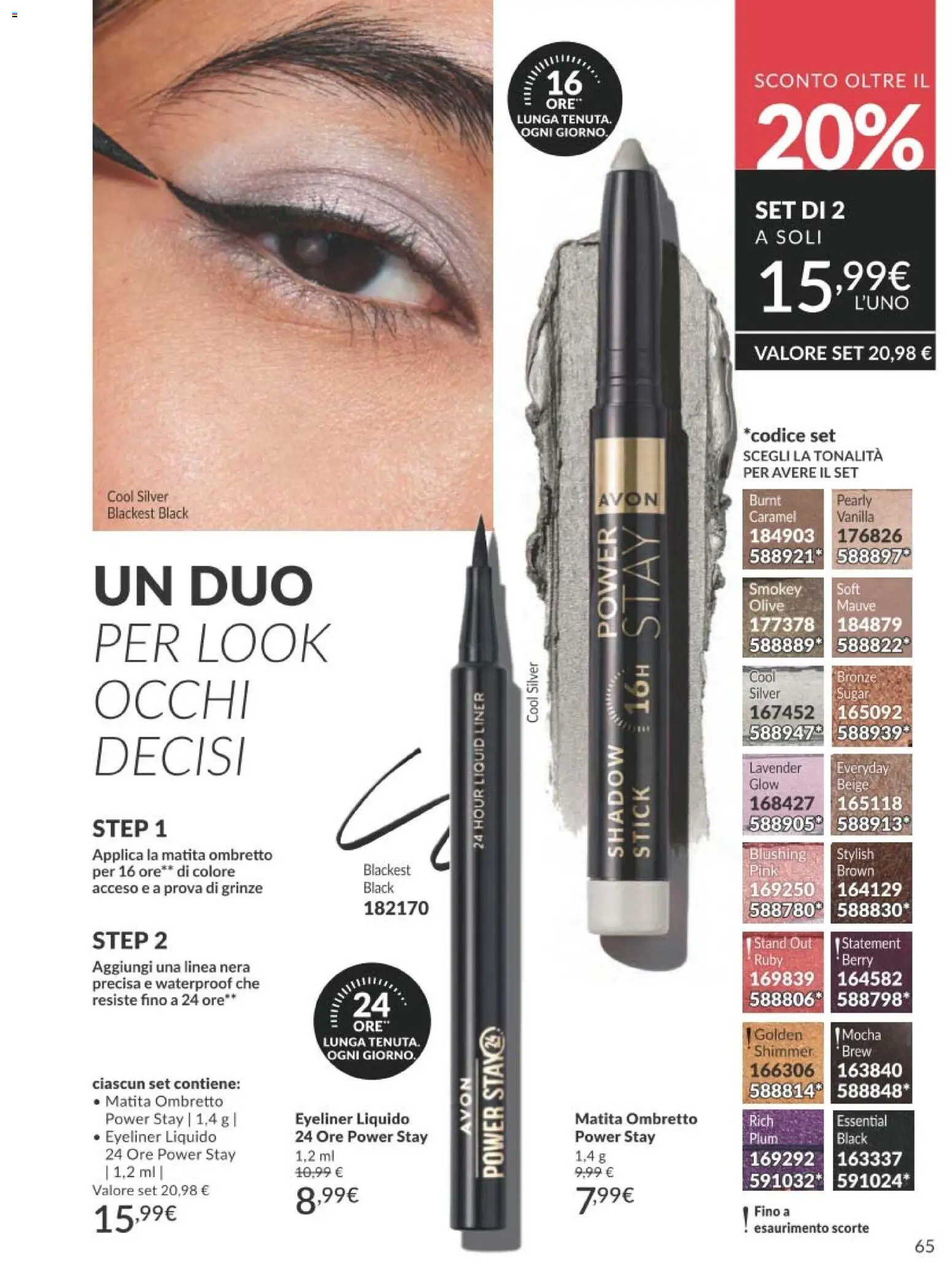 Volantino Avon del 01.03.2026 | Pagina: 65 | Prodotti: Ombretto, Eyeliner, Olive