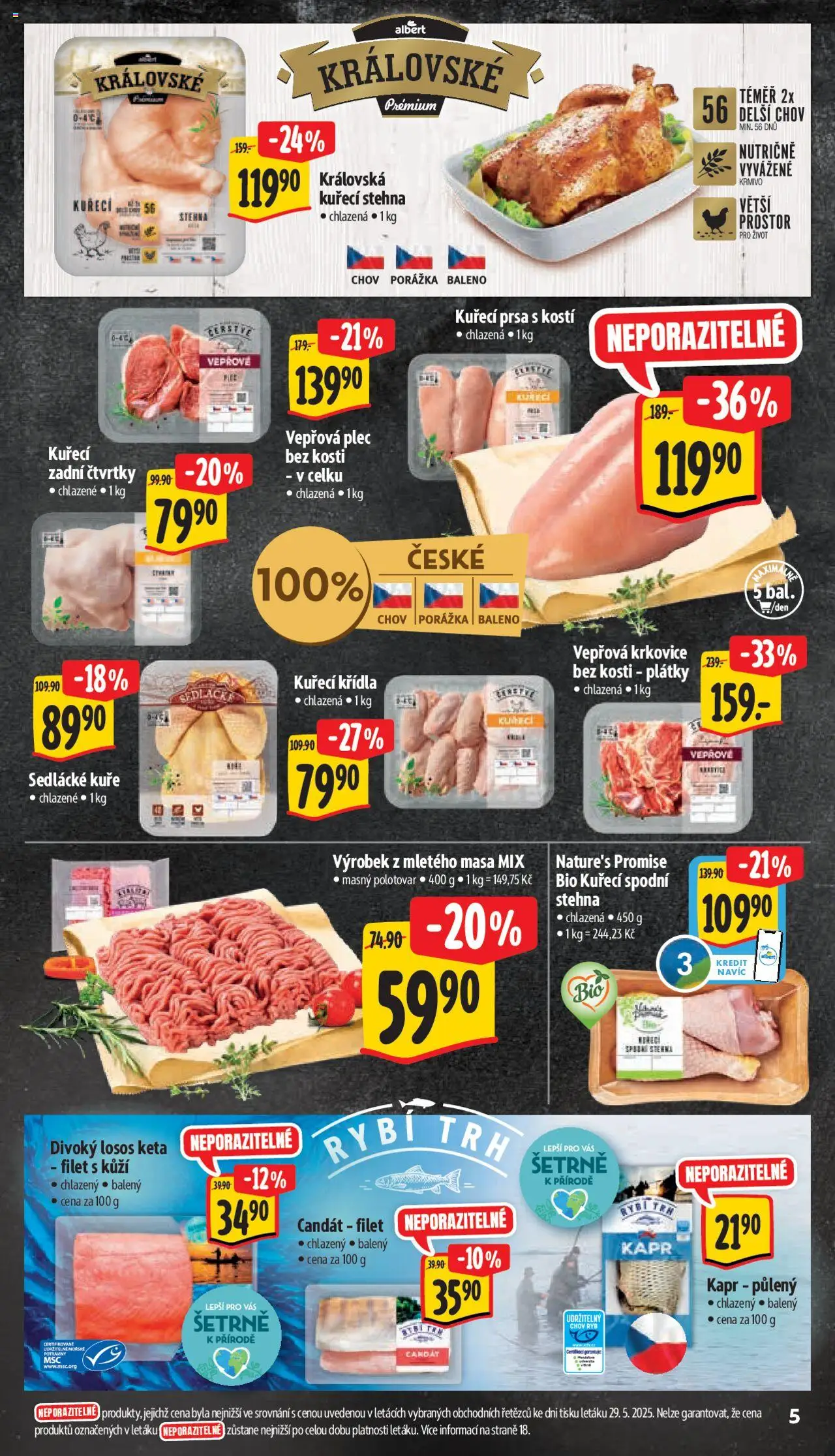 Albert leták - Supermarket od 04.06.2025 | Strana: 10 | Produkty: Candát, Potraviny, Vepřová plec, Kapr