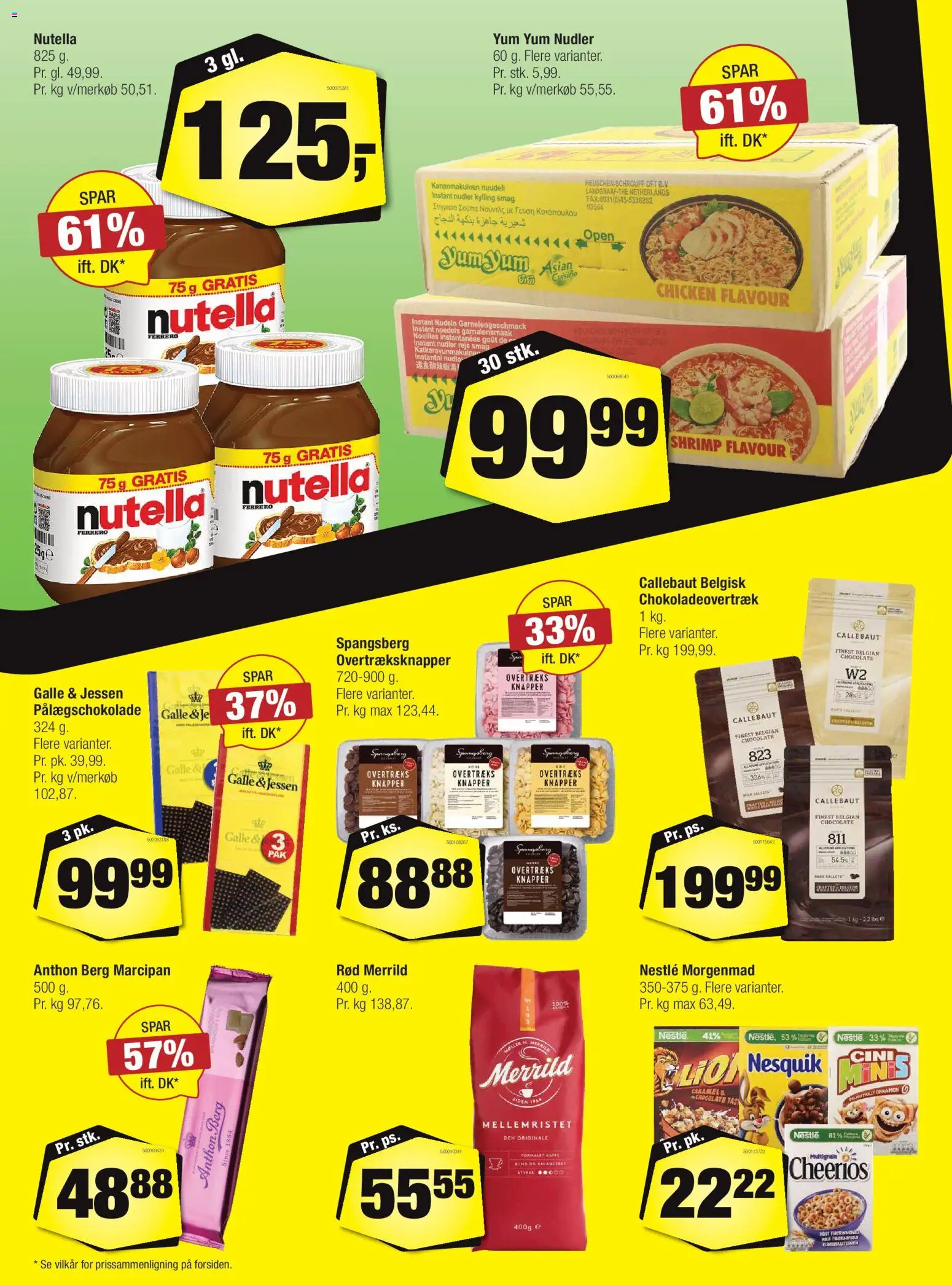 Calle tilbudsavis – gyldig fra 04.03.2026 | Side: 10 | Produkter: Nudler, Marcipan, Pålægschokolade, Nutella
