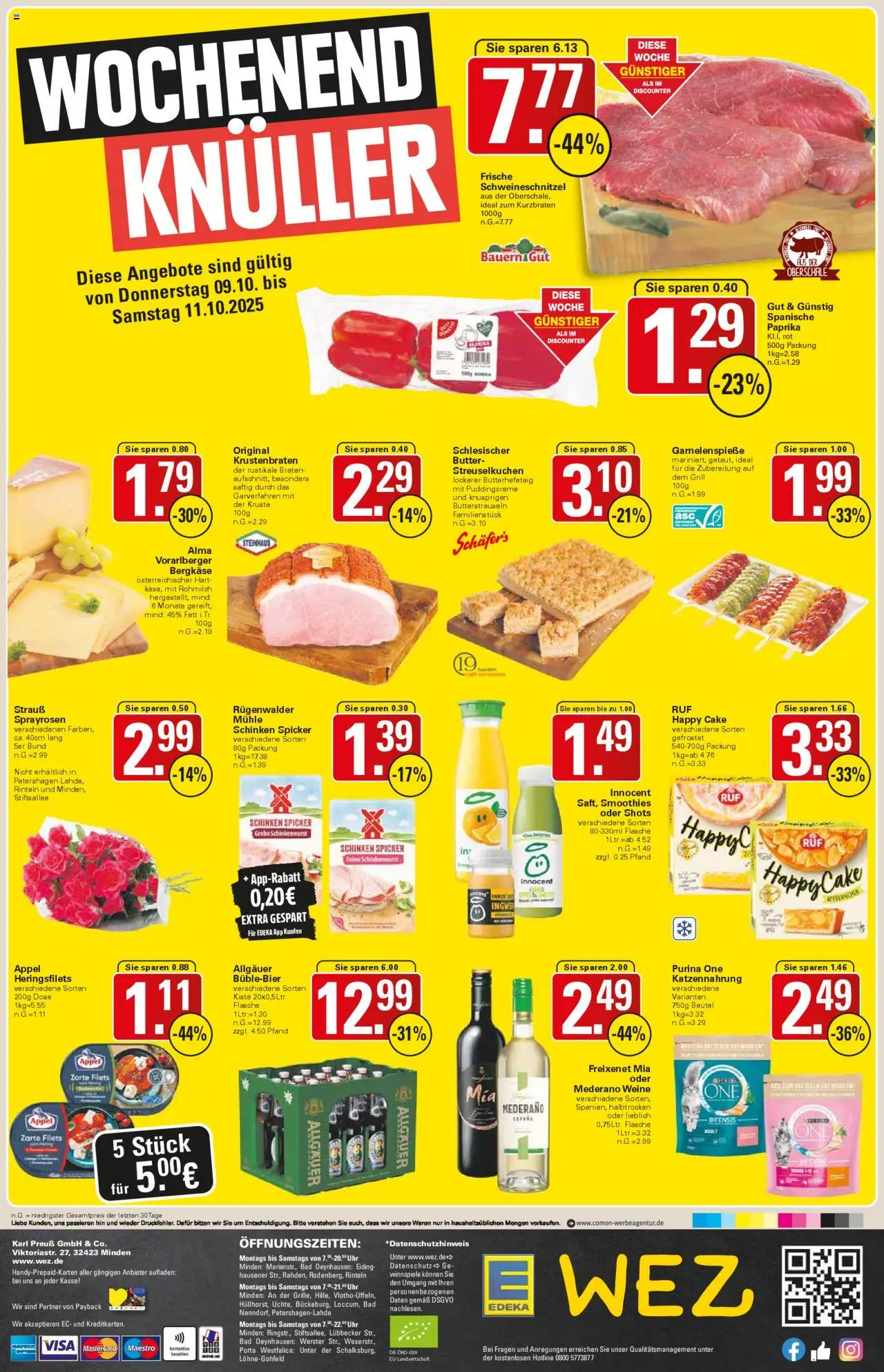 WEZ Prospekt – gültig ab 06.10.2025 | Seite: 16 | Produkte: Mühle, Butter, Freixenet, Krustenbraten