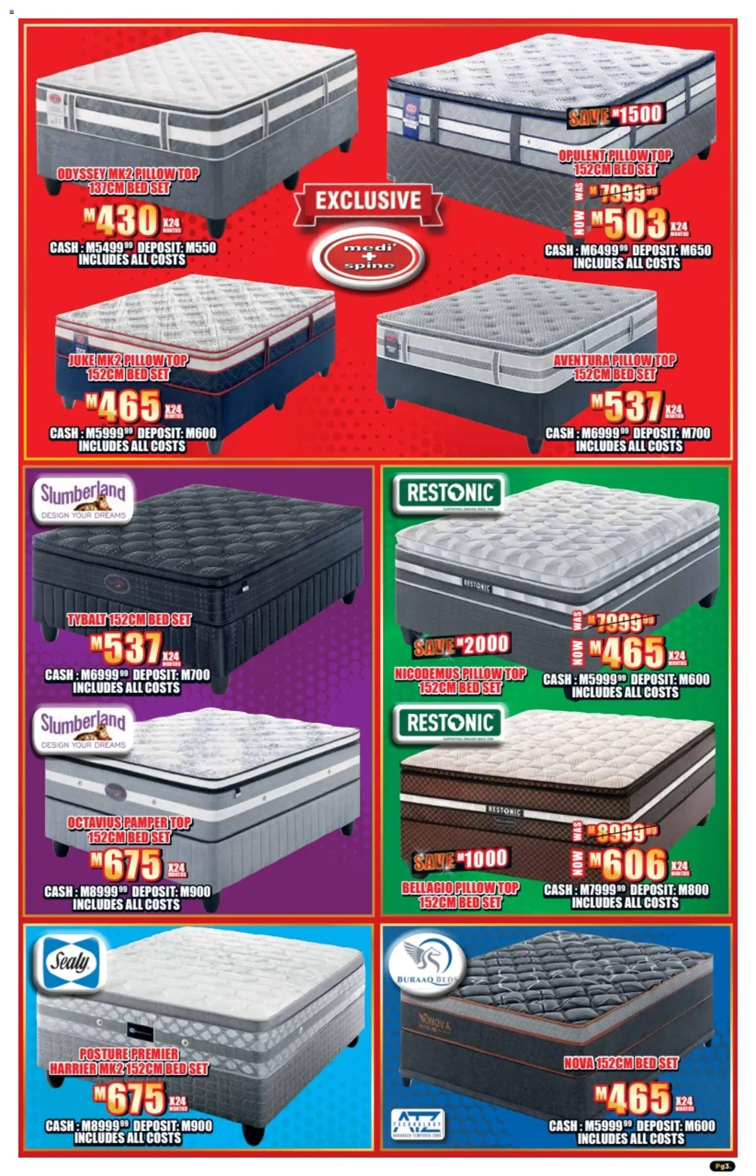 New Lewis Stores catalogue – valid from 23.02.2026 | Page: 3 | Products: Bed, Pillow