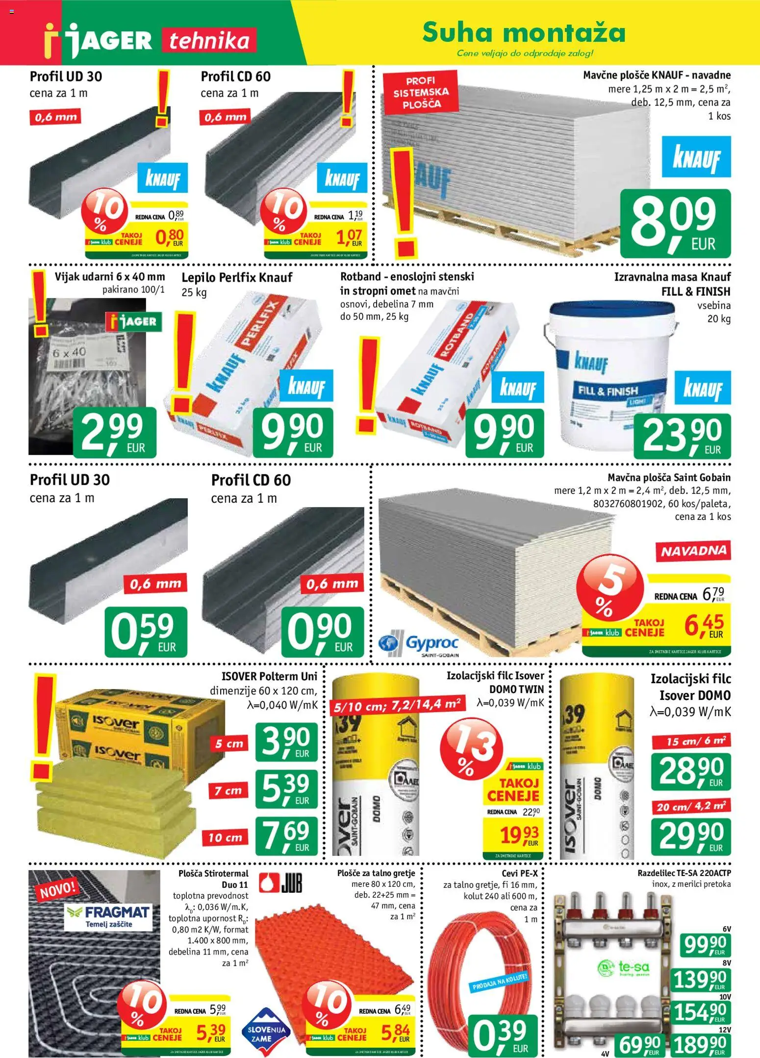 Novi Jager katalog ponudbe – veljaven od 14.01.2026 | Stran: 4 | Izdelki: Kos, Lepilo