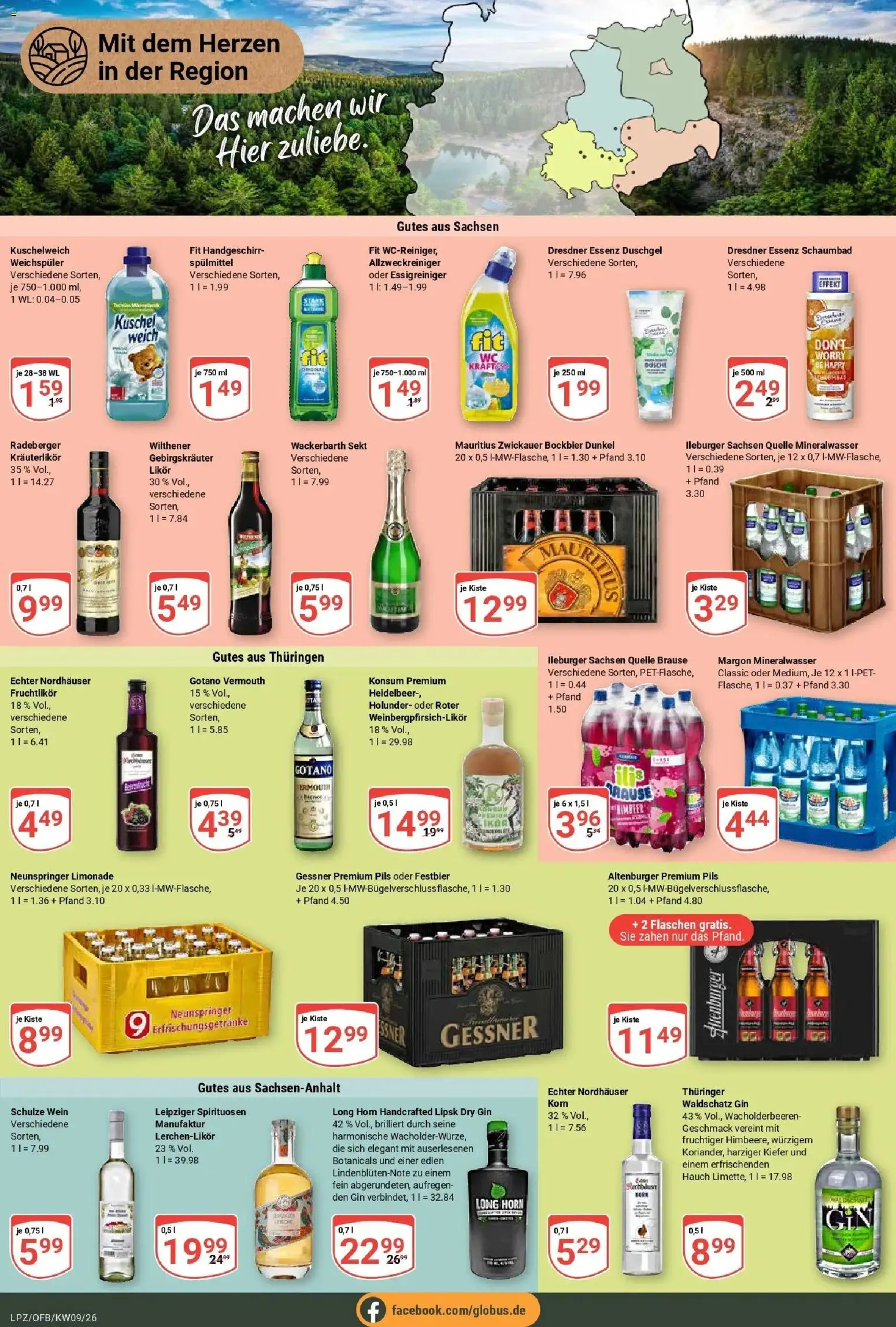 Globus Prospekt Leipzig – gültig ab 23.02.2026 | Seite: 16 | Produkte: Wilthener, Sekt, Likör, Mineralwasser