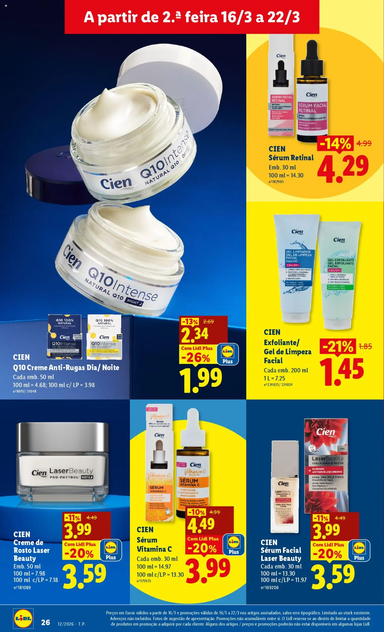 Lidl folheto │ válido de 16.03.2026 | Página: 26 | Produtos: Iluminador, Sérum, Vitamina c, Creme