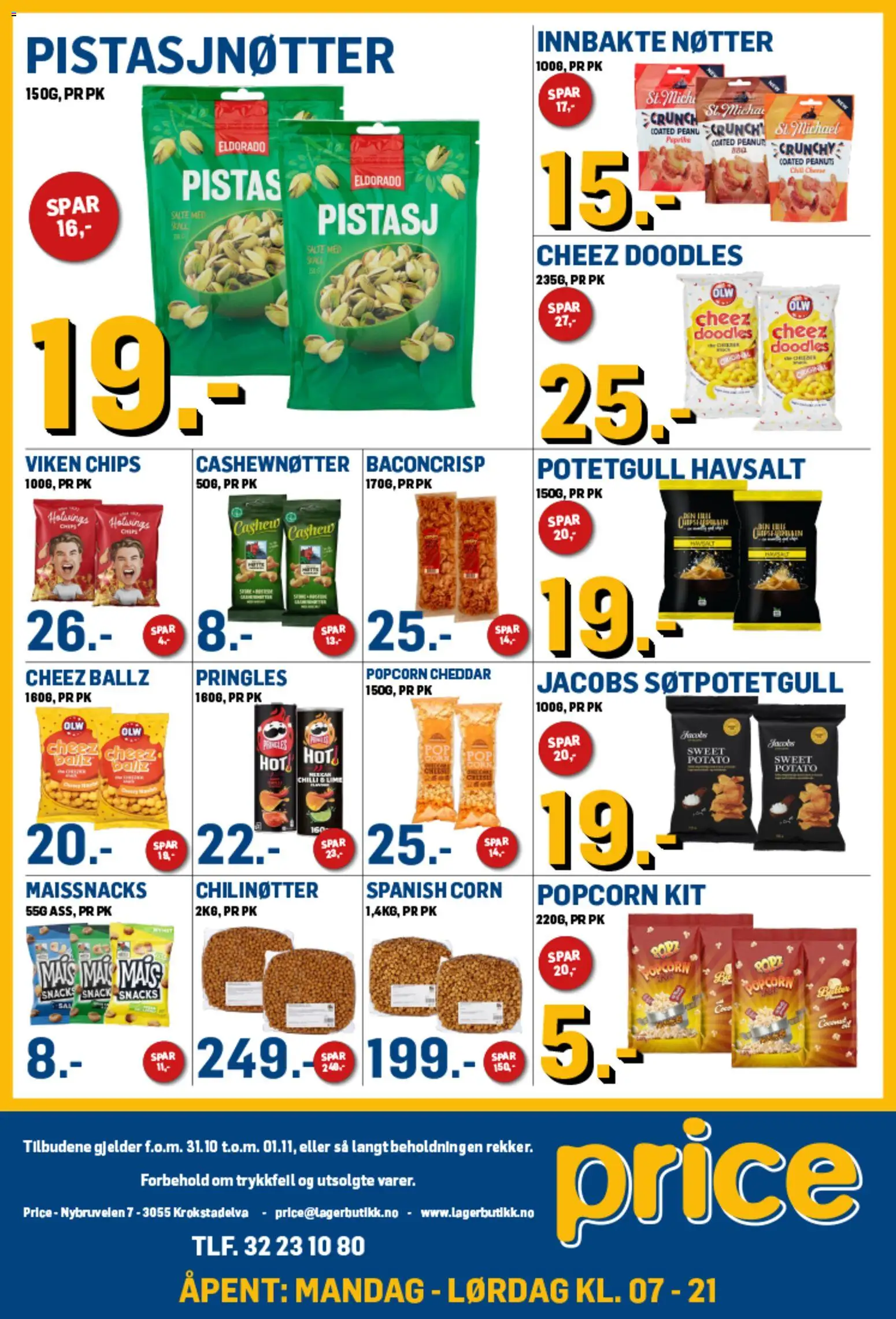 {H1} | Side: 3 | Produkter: Kit stație, Snacks, Nøtter, Potetgull