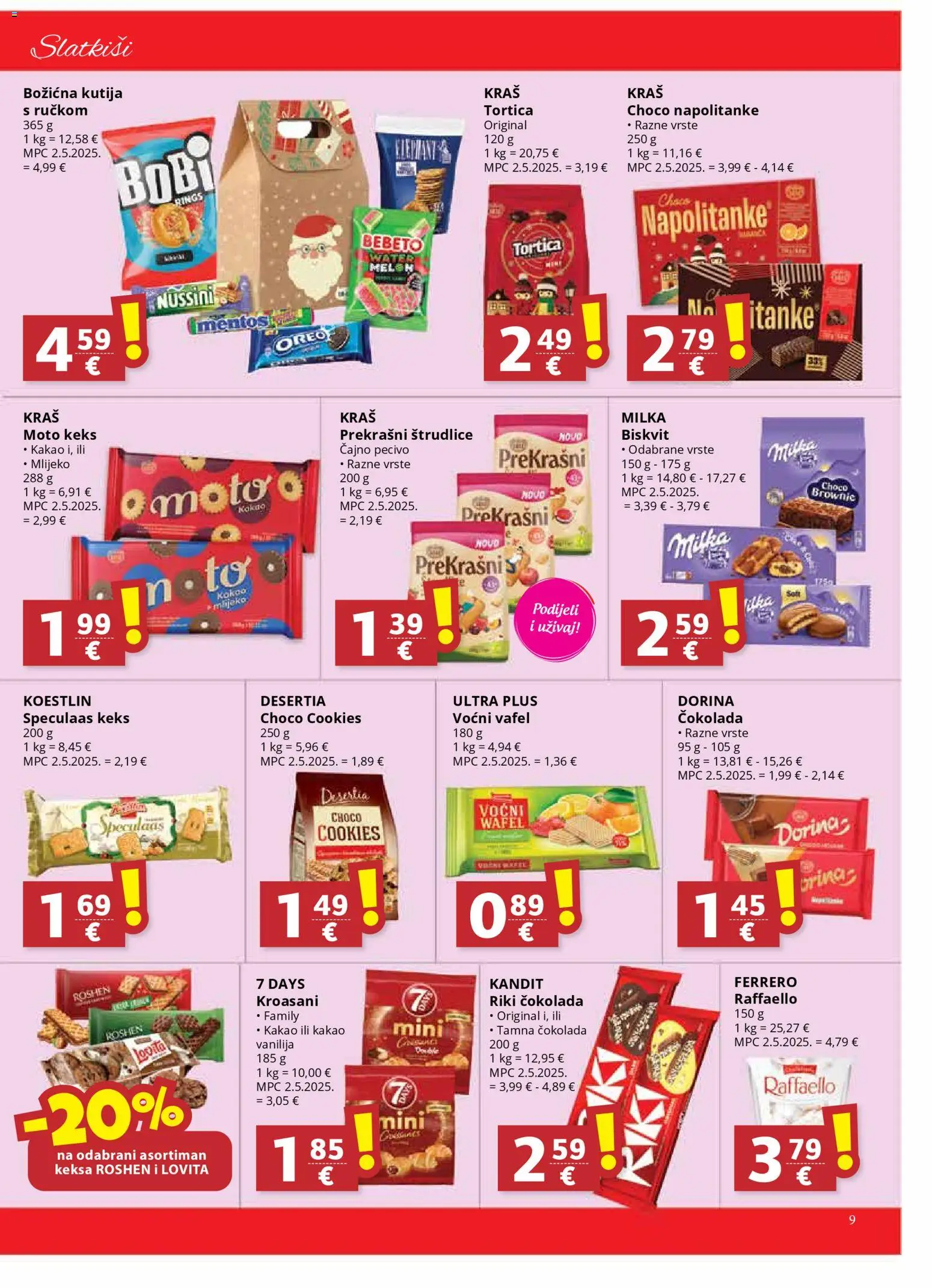 Djelo katalog | vrijedi od 19.11.2025 | Stranica: 9 | Proizvodi: Dorina, Keks, Kakao, Raffaello