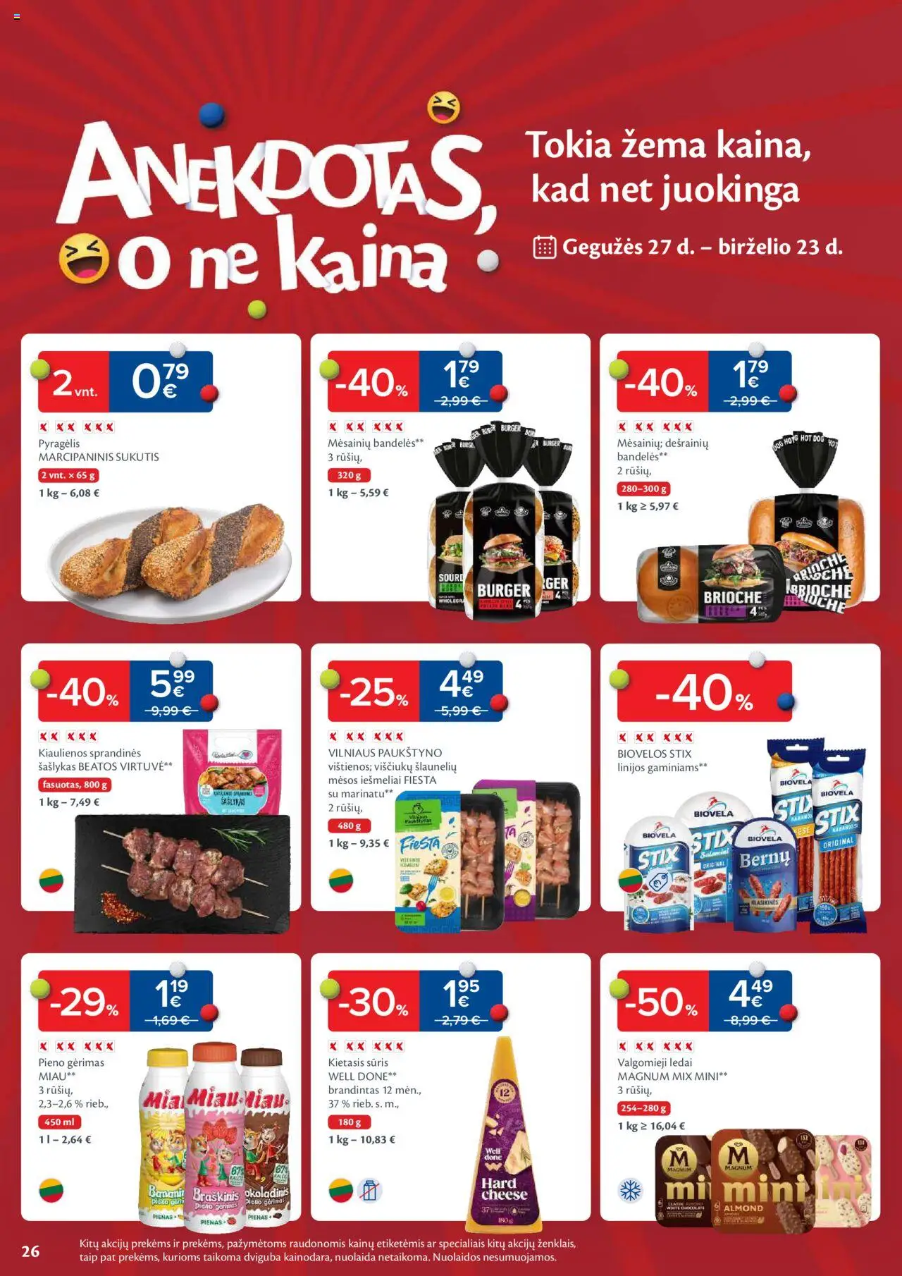 MAXIMA leidinys│galioja nuo 17.06.2025 | Puslapis: 26 | Prekių: Bandelės, Pienas, Sūris, Valgomieji ledai