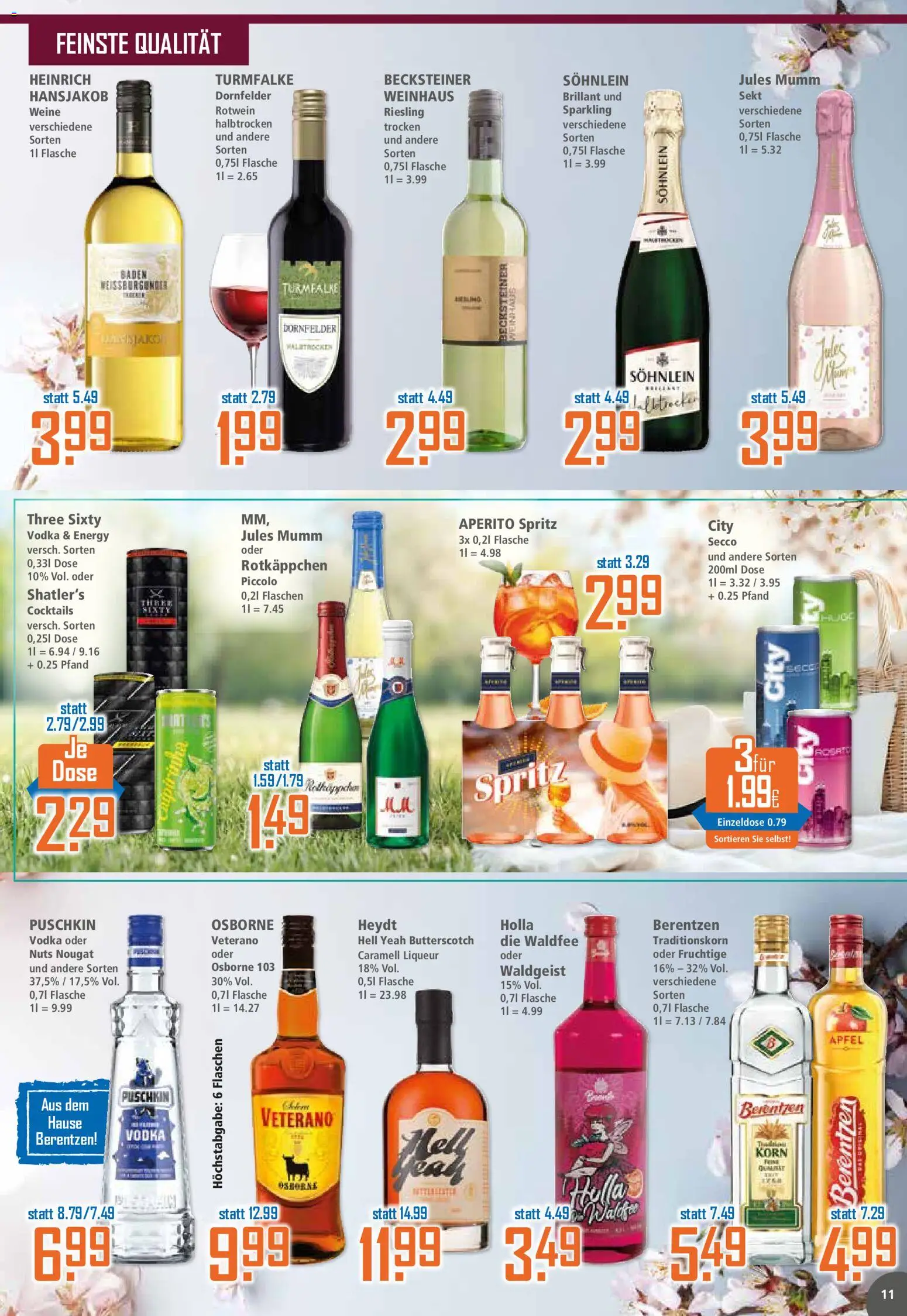 Klaas & Kock Prospekt 	 – gültig ab 27.04.2026 | Seite: 11 | Produkte: Osborne, Äpfel, Jules mumm, Vodka