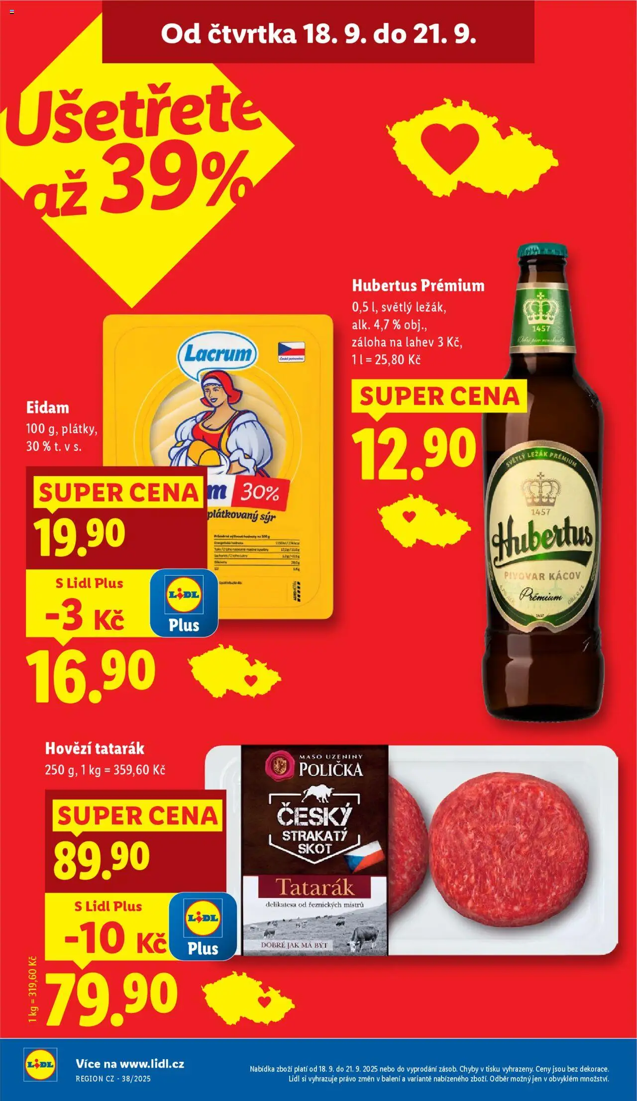 Lidl leták od 18.09.2025 | Strana: 2 | Produkty: Polička, Sýr, Uzeniny, Eidam