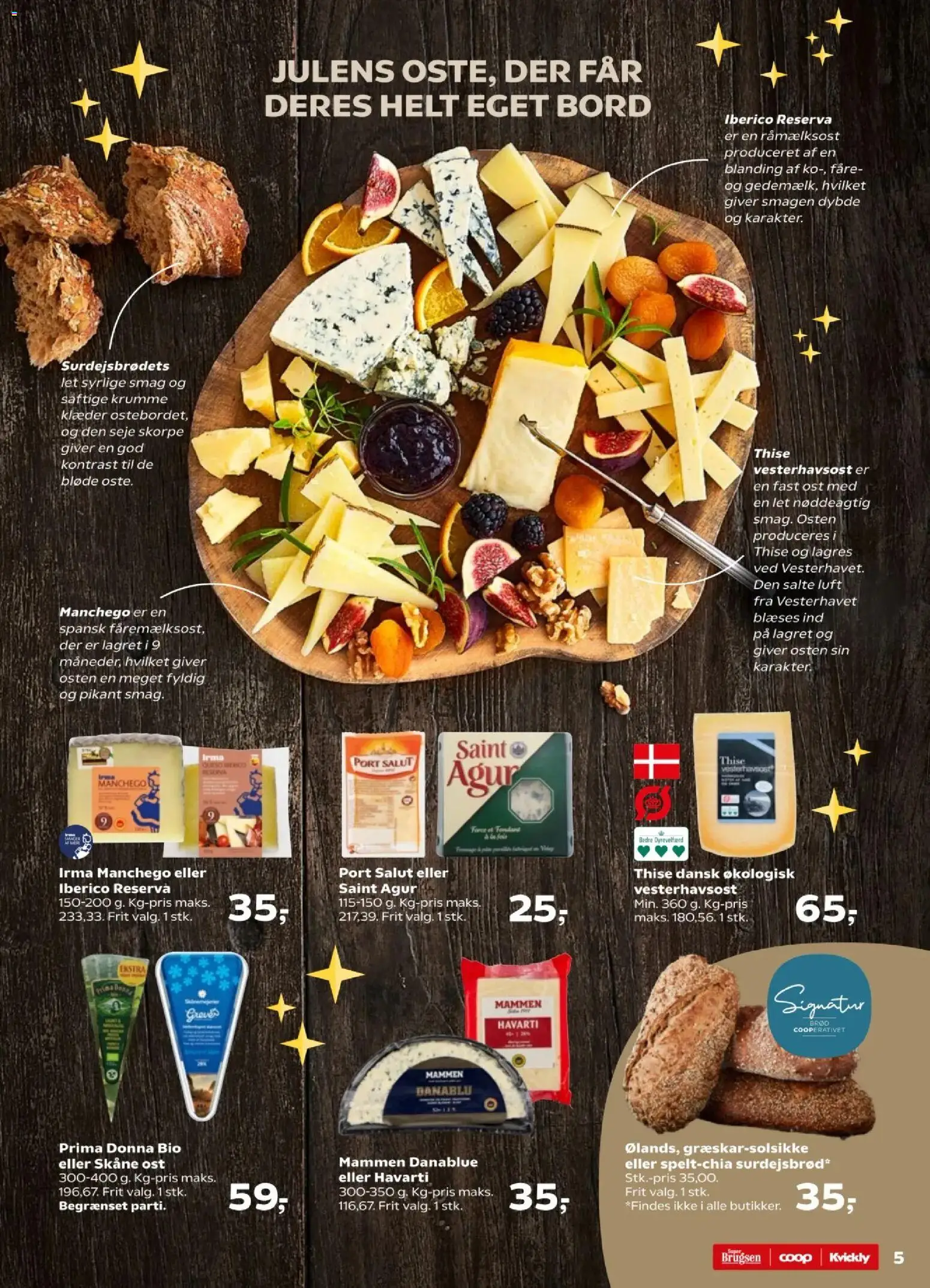 Kvickly tilbudsavis – gyldig fra 21.11.2025 | Side: 5 | Produkter: Ost, Bord
