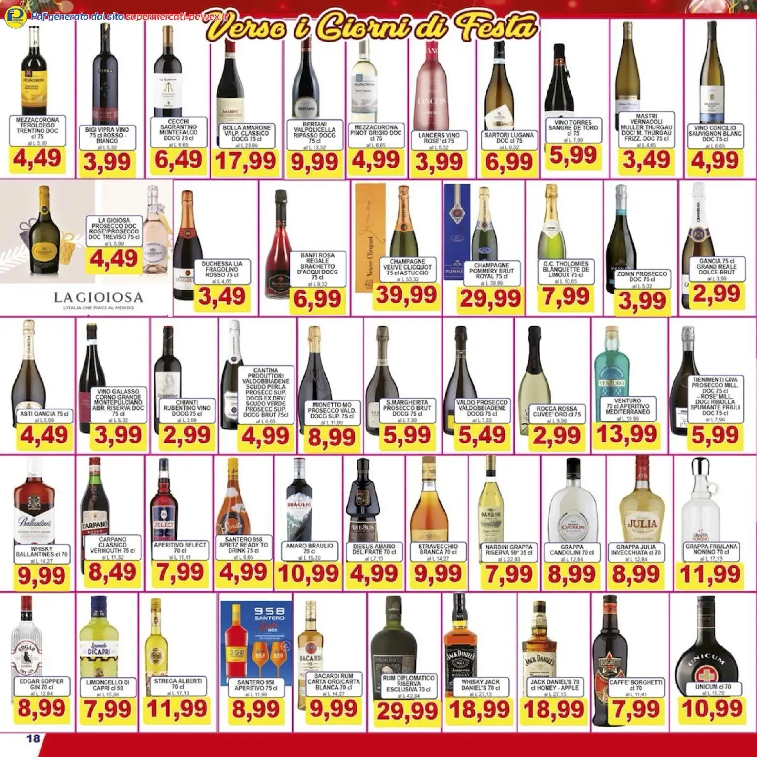 Volantino Pewex del 08.12.2025 | Pagina: 18 | Prodotti: Gin, Rum, Spumante, Aperitivo
