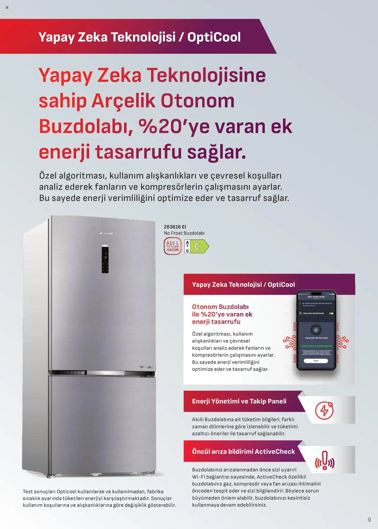 Arçelik Katalog - 01.10.2025 tarihinden itibaren geçerlidir | Sayfa: 9 | Ürünler: Buzdolabı, Fan