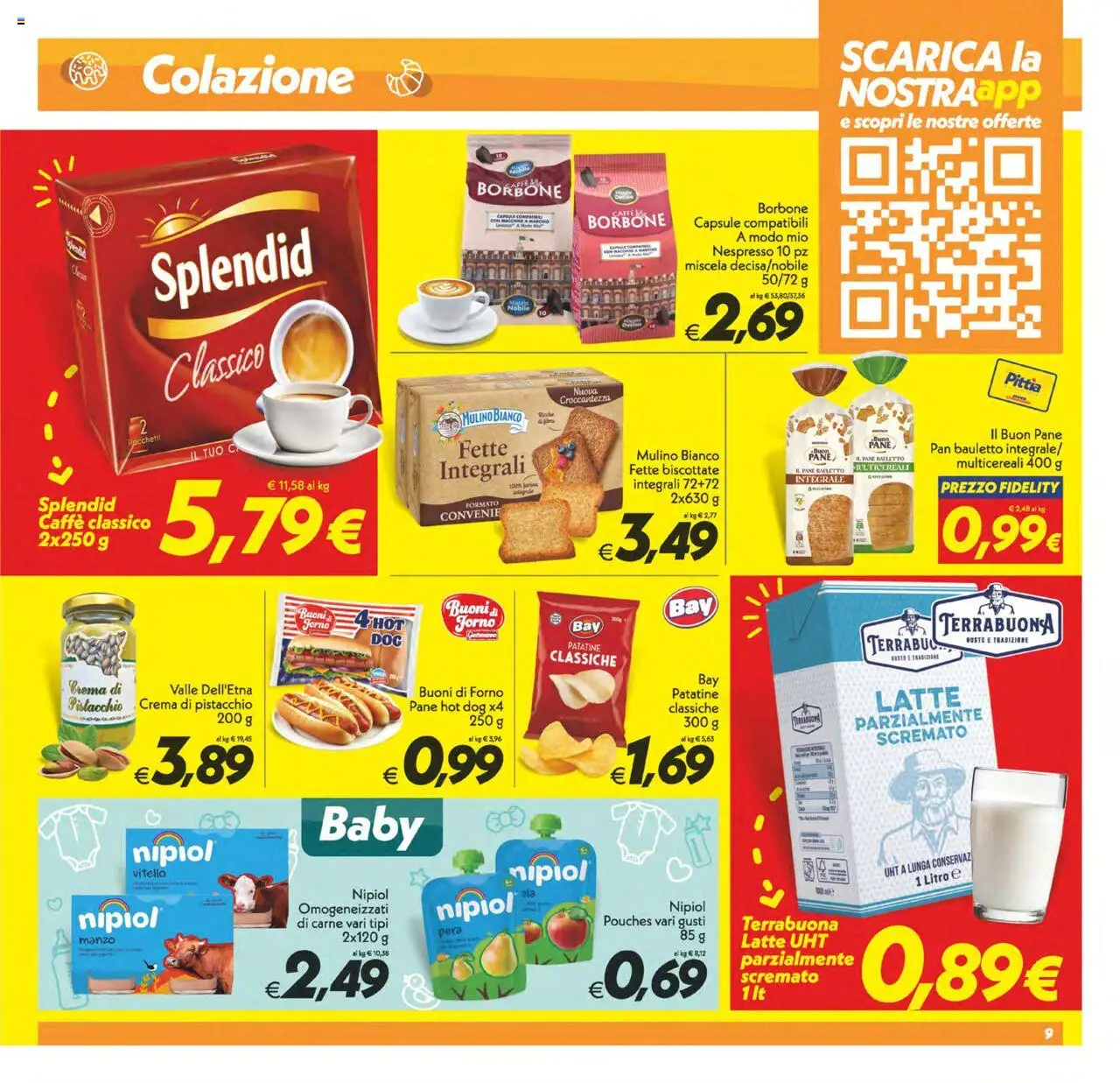 Volantino SuperConveniente del 13.06.2025 | Pagina: 9 | Prodotti: Pane, Caffè, Manzo, Pera