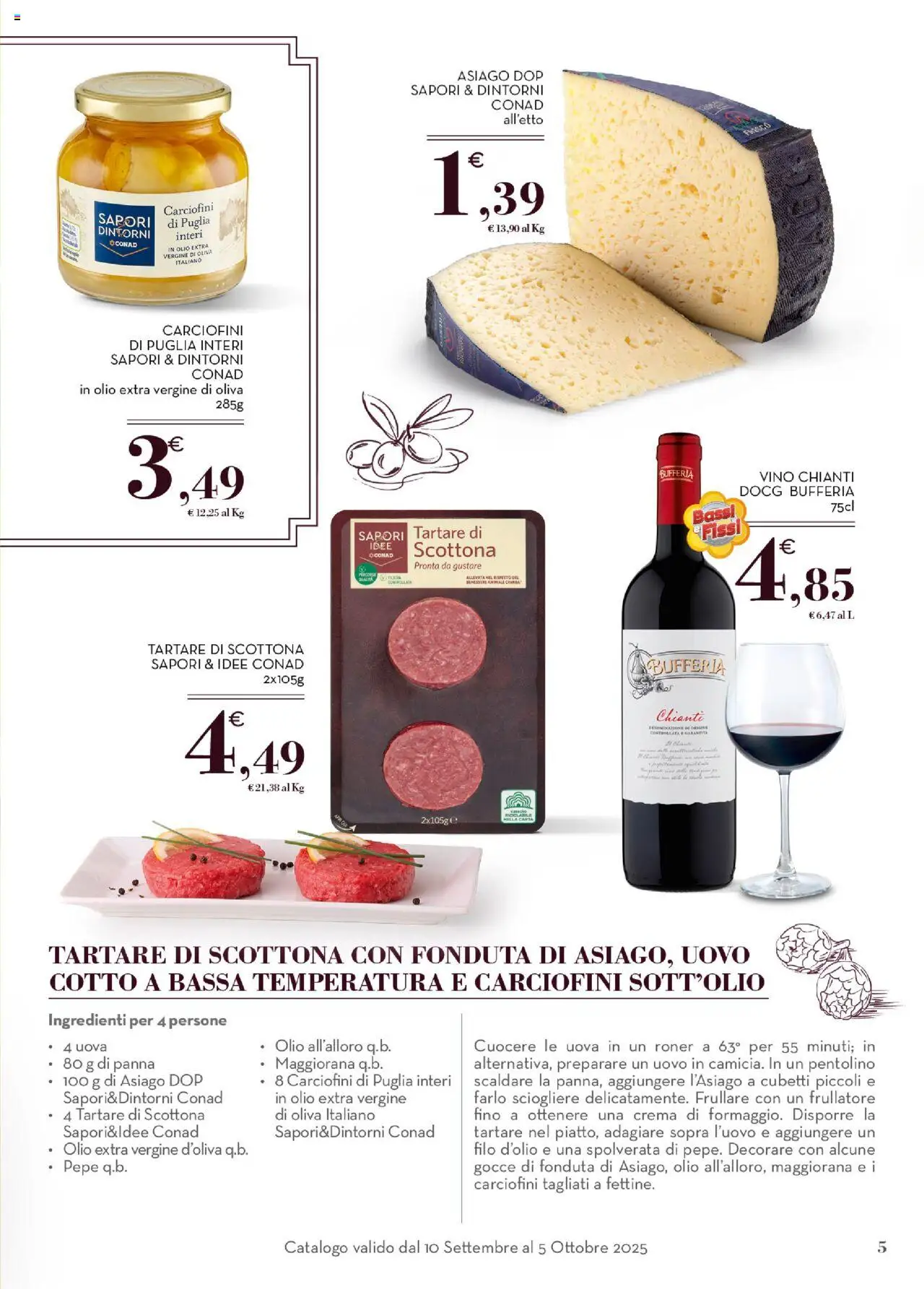 Volantino Conad del 10.09.2025 | Pagina: 5 | Prodotti: Uova, Pepe, Olio, Olio extra vergine