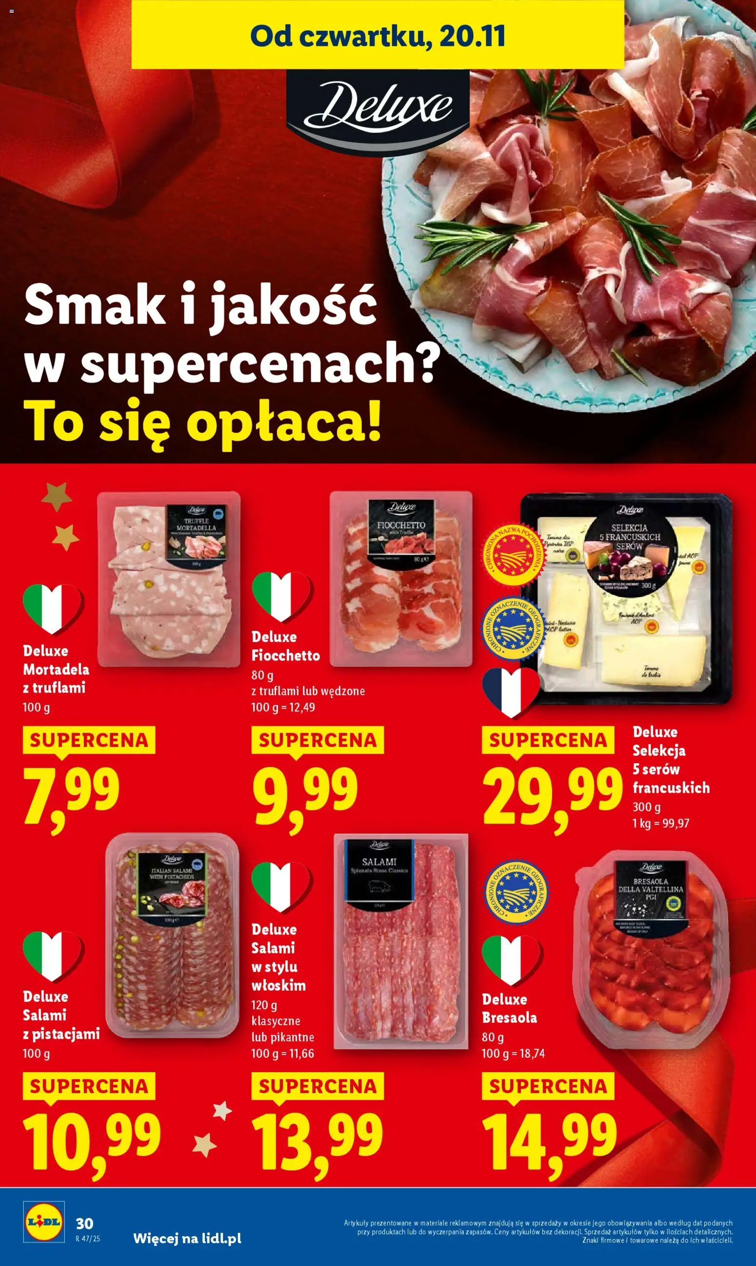 Lidl Gazetka od 20.11.2025 | Strona: 32 | Produkty: Mortadela, Salami