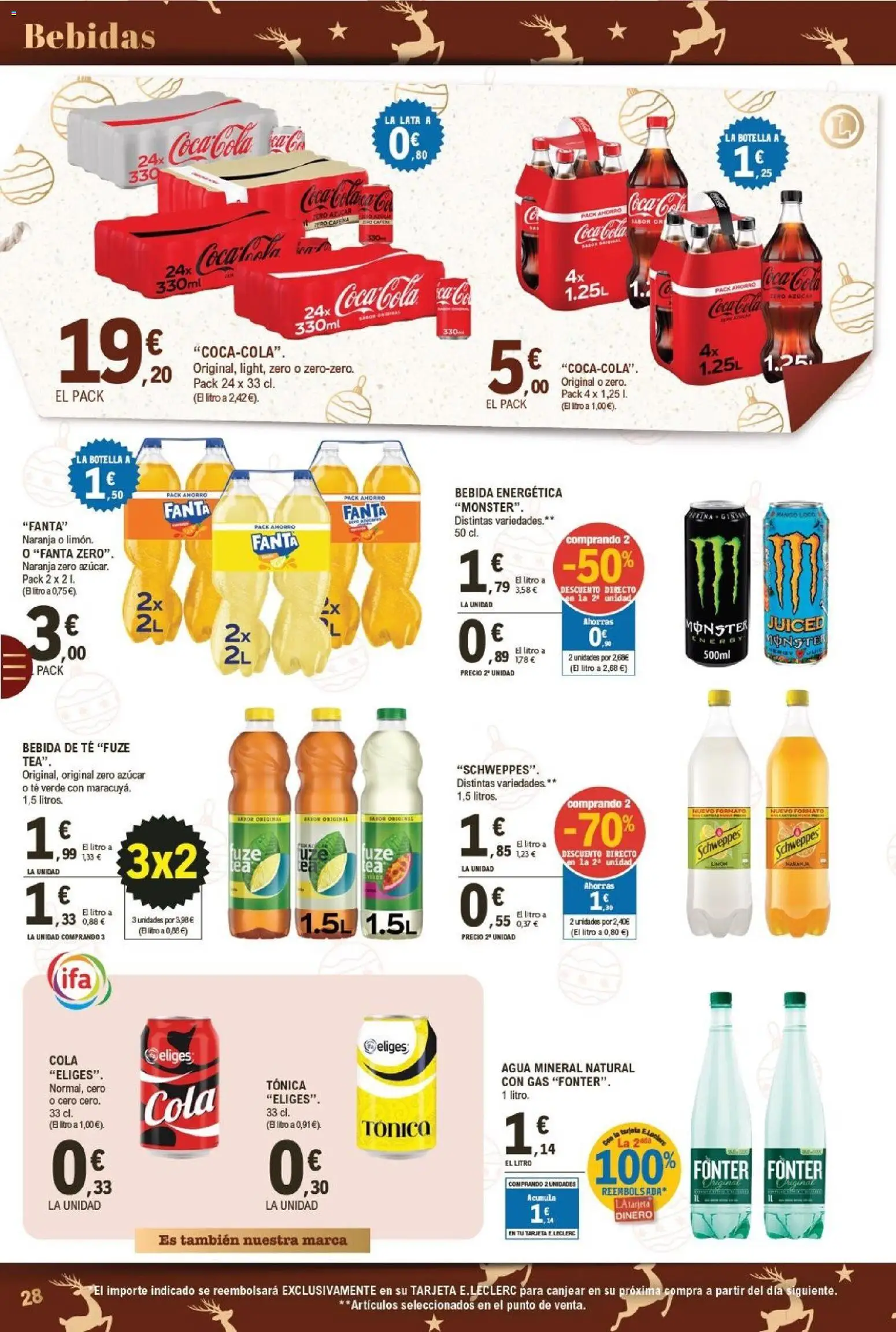 E.Leclerc folleto │ válido desde el 15.12.2025 | Página: 28 | Productos: Té, Agua mineral