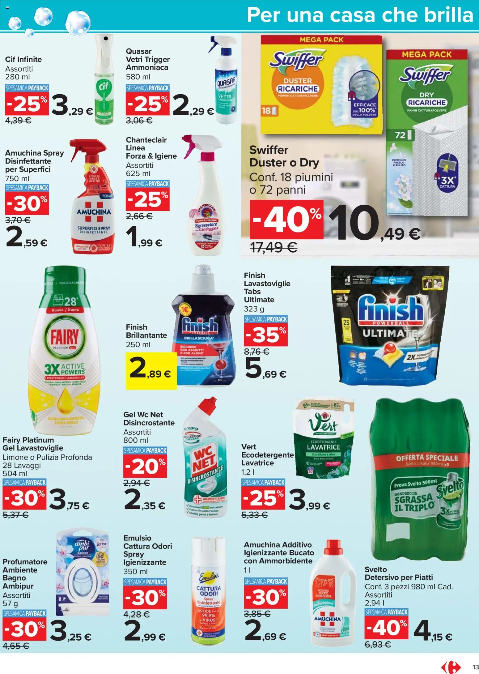 Volantino Carrefour del 07.04.2026 | Pagina: 13 | Prodotti: Limone, Lavatrice, Lavastoviglie, Bagno