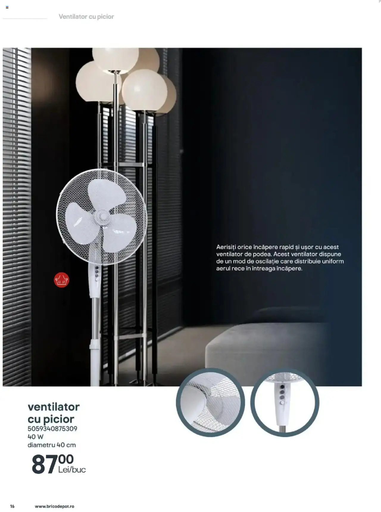 Brico Depot catalog - La Brico te răcorești pe măsură – valabil de la 27.06.2025 | Pagină: 16 | Produse: Ventilator