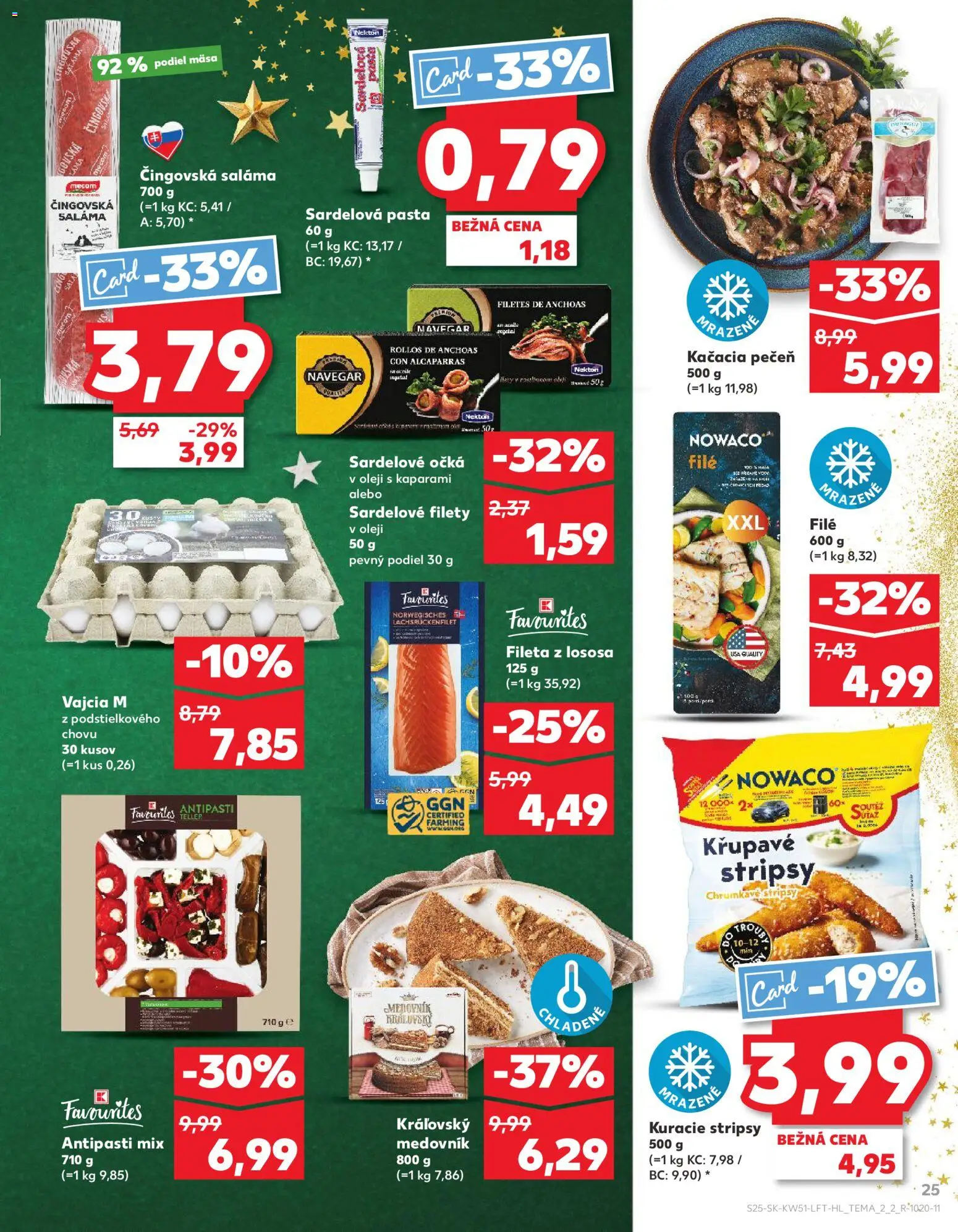 Kaufland SK akciós ujság - amely érvényes a következő dátumtól: 18.12.2025 | Oldal: 25 | Termékek: Antipasti