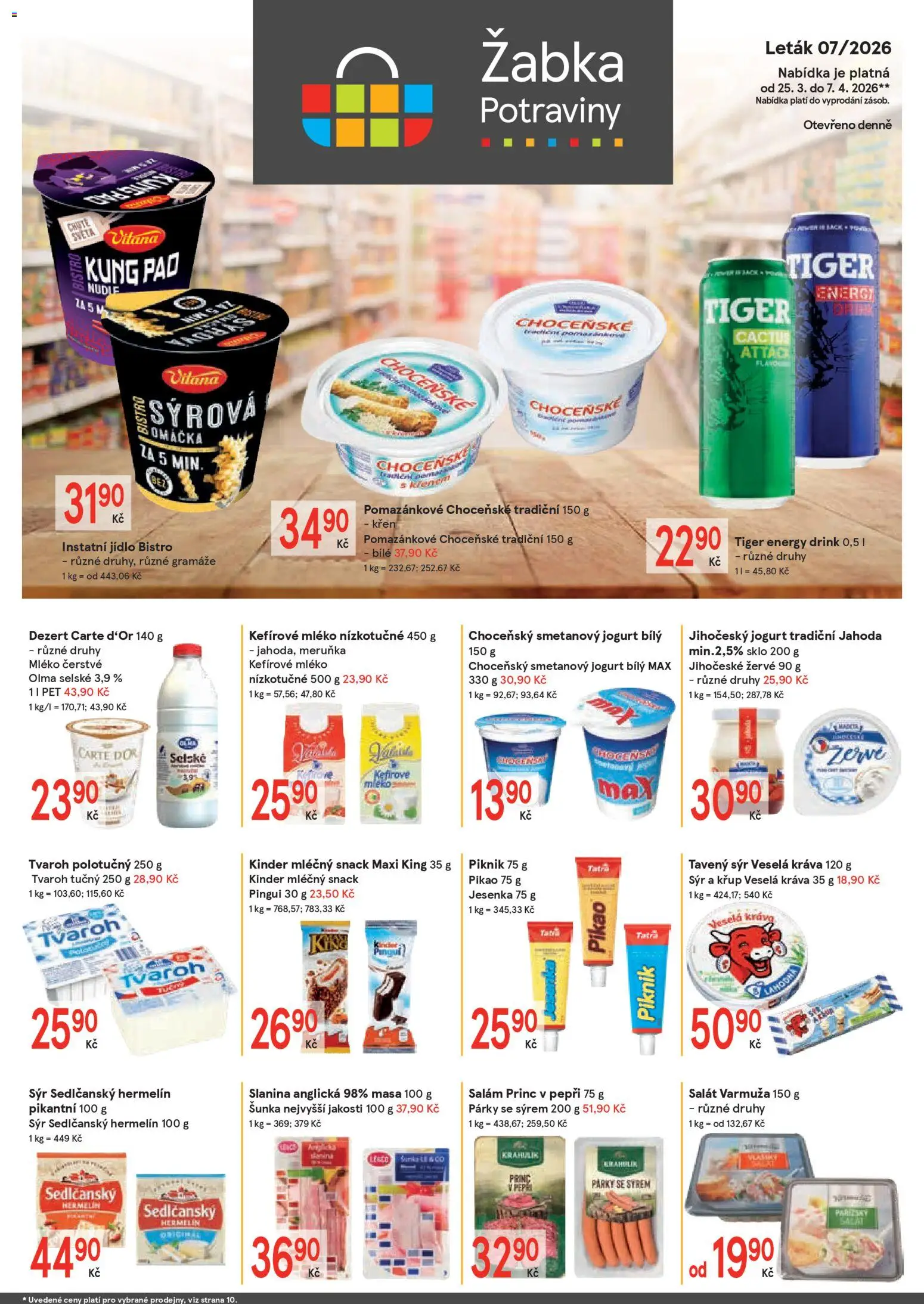Žabka leták od 25.03.2026 💥 Nenechte si ujít TOP nabídky! ⭐ | Ceská republika