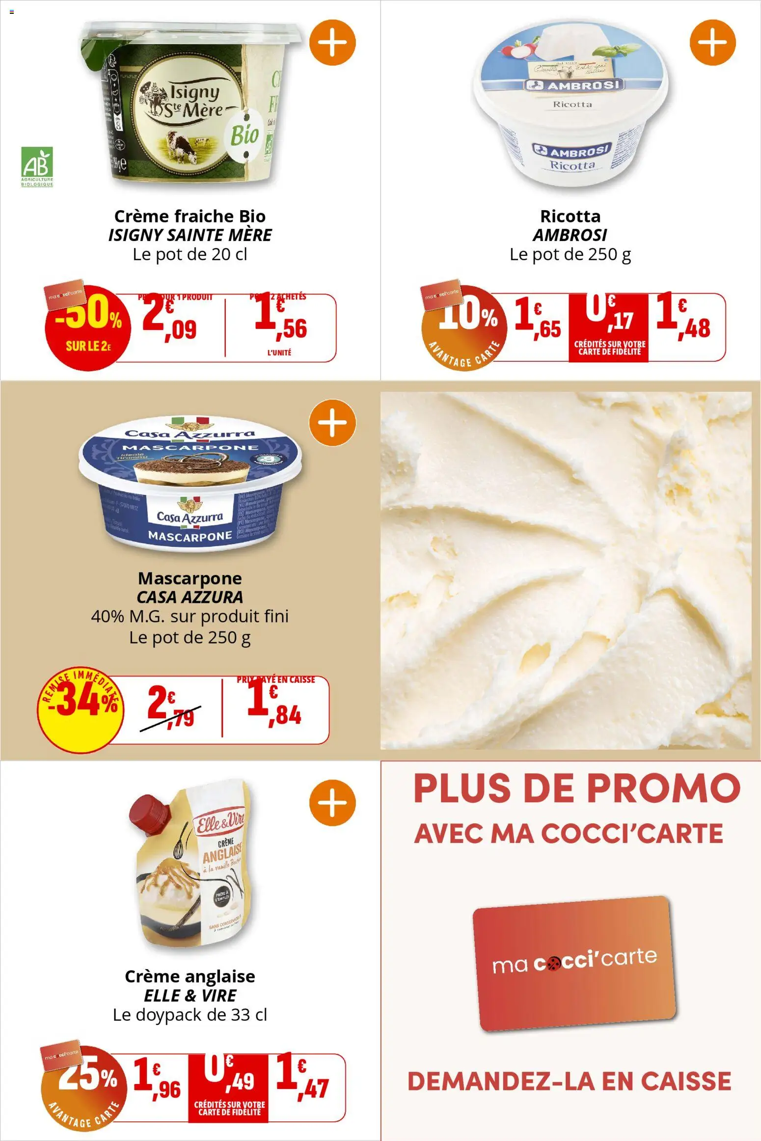 {H1} | Page: 40 | Produits: Crème anglaise, Crème fraiche, Mascarpone, Crème