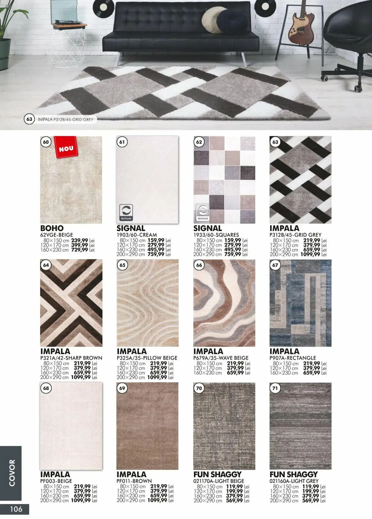 Noul catalog Diego – valabil de la 01.04.2024 | Pagină: 106 | Produse: Covor