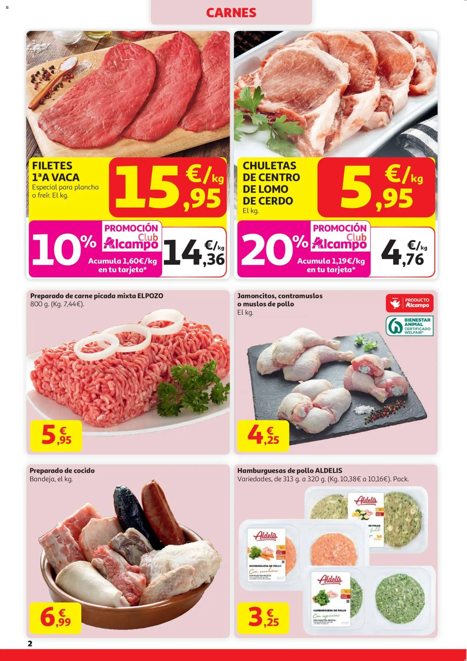 Alcampo -HG Nacional │ válido desde el 29.12.2025 | Página: 2 | Productos: Cerdo, Plancha, Σοκολατούχο γάλα