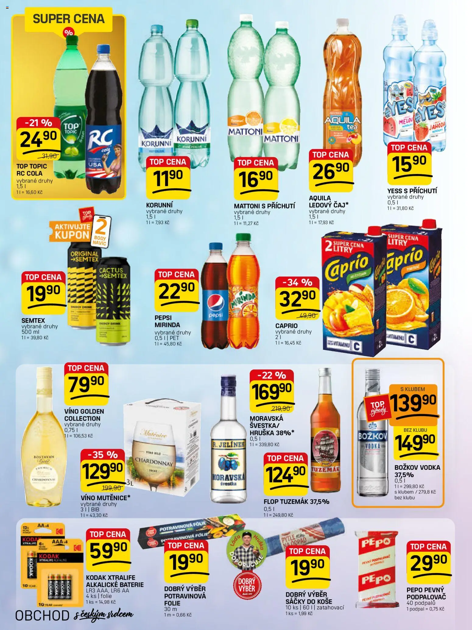 Flop leták - FlopTop od 28.01.2026 | Strana: 10 | Produkty: Fólie, Mirinda, Aquila, Cola