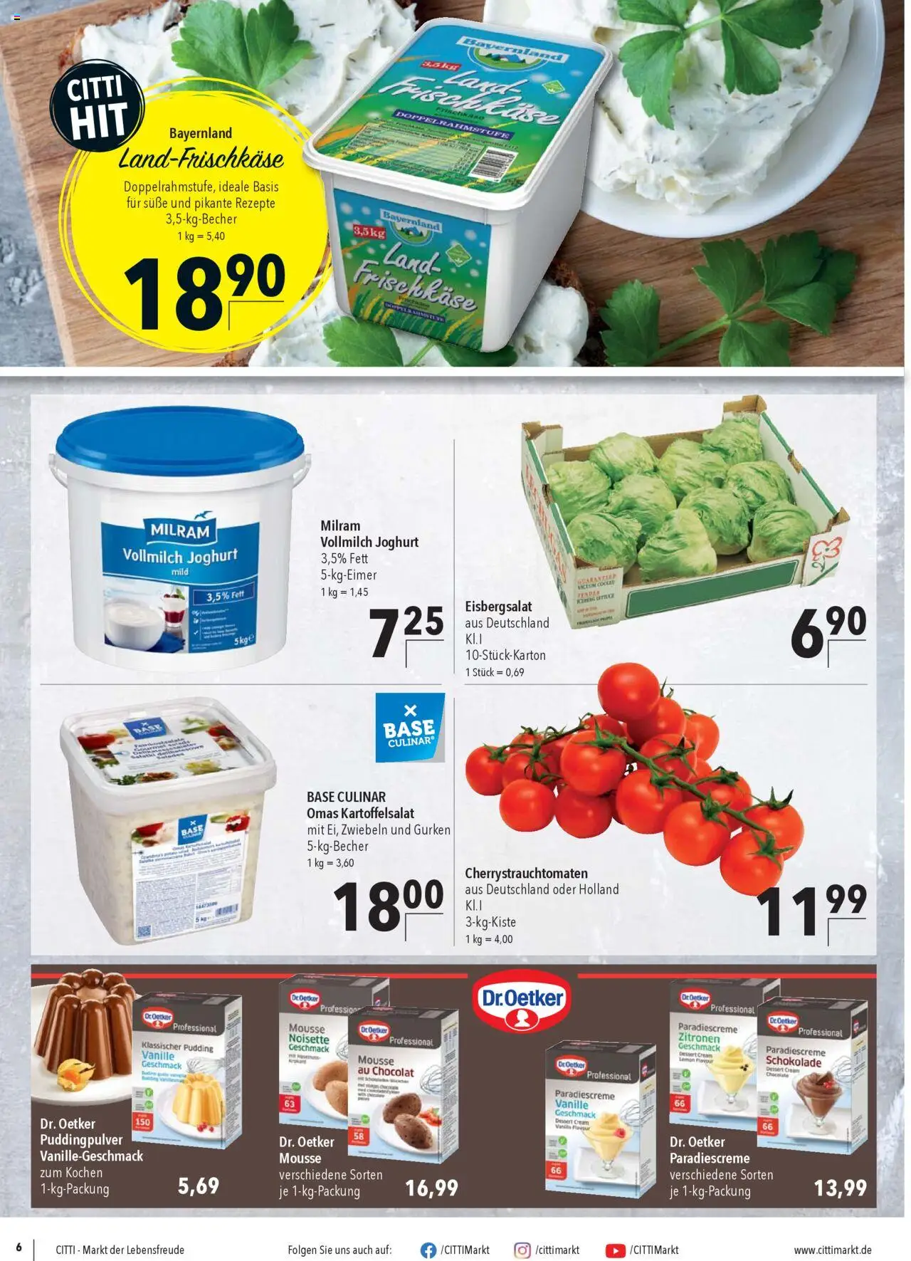 CITTI Markt - Aktuelle Angebote für Profis - gültig ab dem 30.07.2025 | Seite: 6 | Produkte: Zwiebeln, Milram, Frischkase, Zitronen