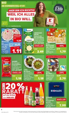 Kaufland prospekt Ingolstadt	 - gültig ab dem 21.07.2025 | Seite: 21 | Produkte: Käse, Bionade, Sirup, Petersilie