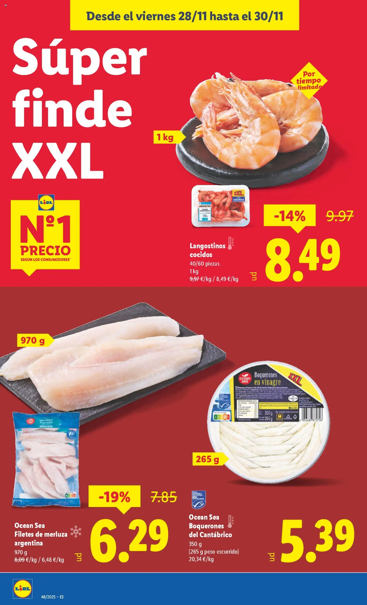 Lidl folleto │ válido desde el 24.11.2025 | Página: 20 | Productos: Filetes de merluza, Peso, Δεξαμενή