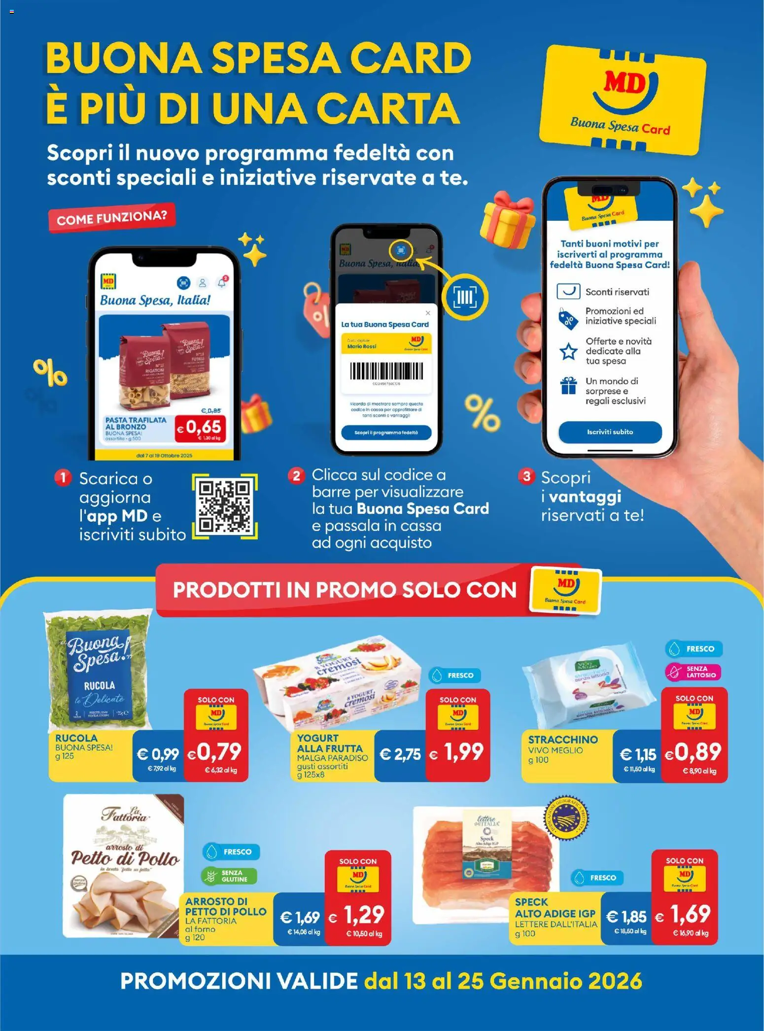 Volantino MD Discount del 13.01.2026 | Pagina: 8 | Prodotti: Arrosto, Tè, Pasta, Fusilli