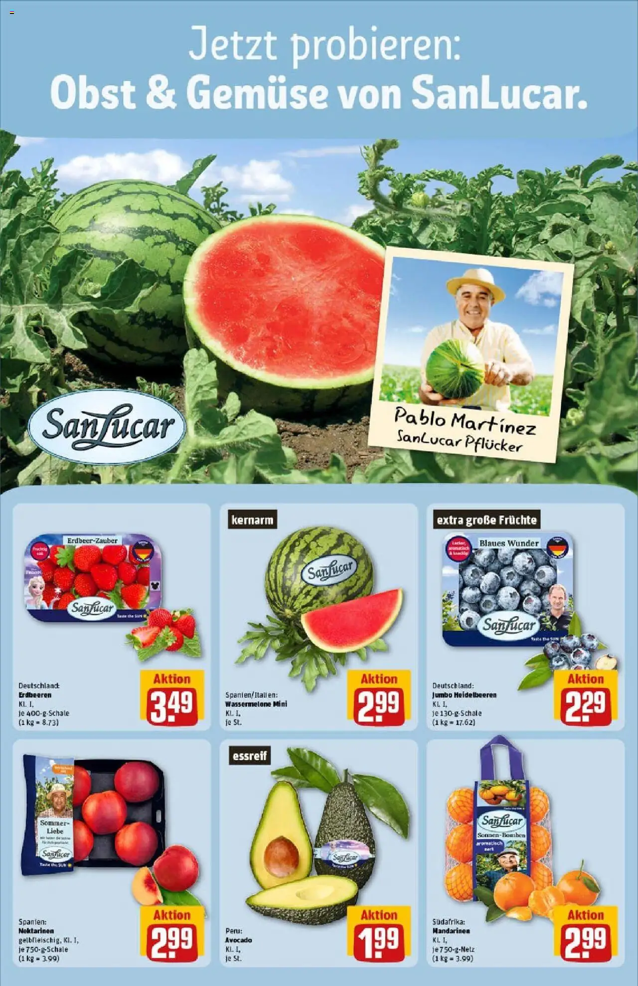 Rewe prospekt Zell Unter Aichelberg	 - gültig ab dem 20.07.2025 | Seite: 8 | Produkte: Nektarinen, Mandarinen, Obst, Wassermelone