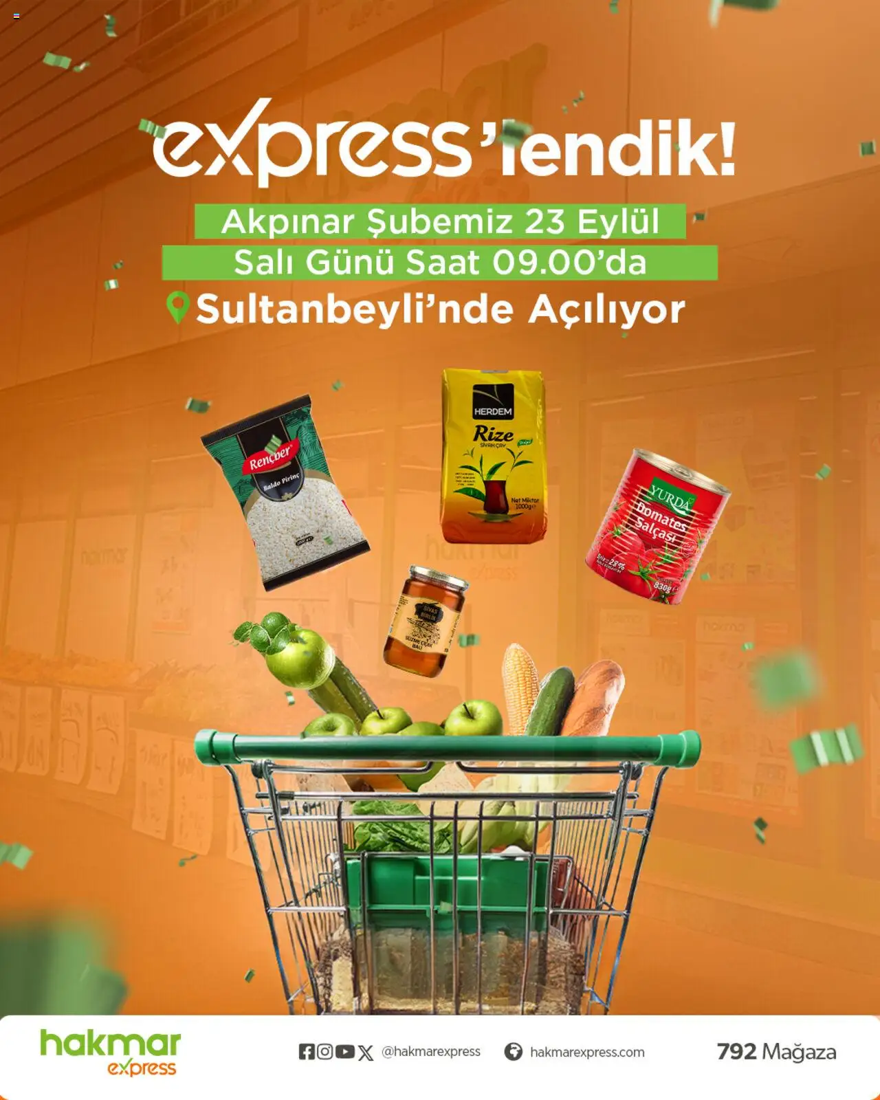 Hakmar Express Akpınar şubemiz Sultanbeyli’nde açılıyor - 23.09.2025 tarihinden itibaren geçerlidir | Sayfa: 5 | Ürünler: Domates, Pirinç, Çay, Saat