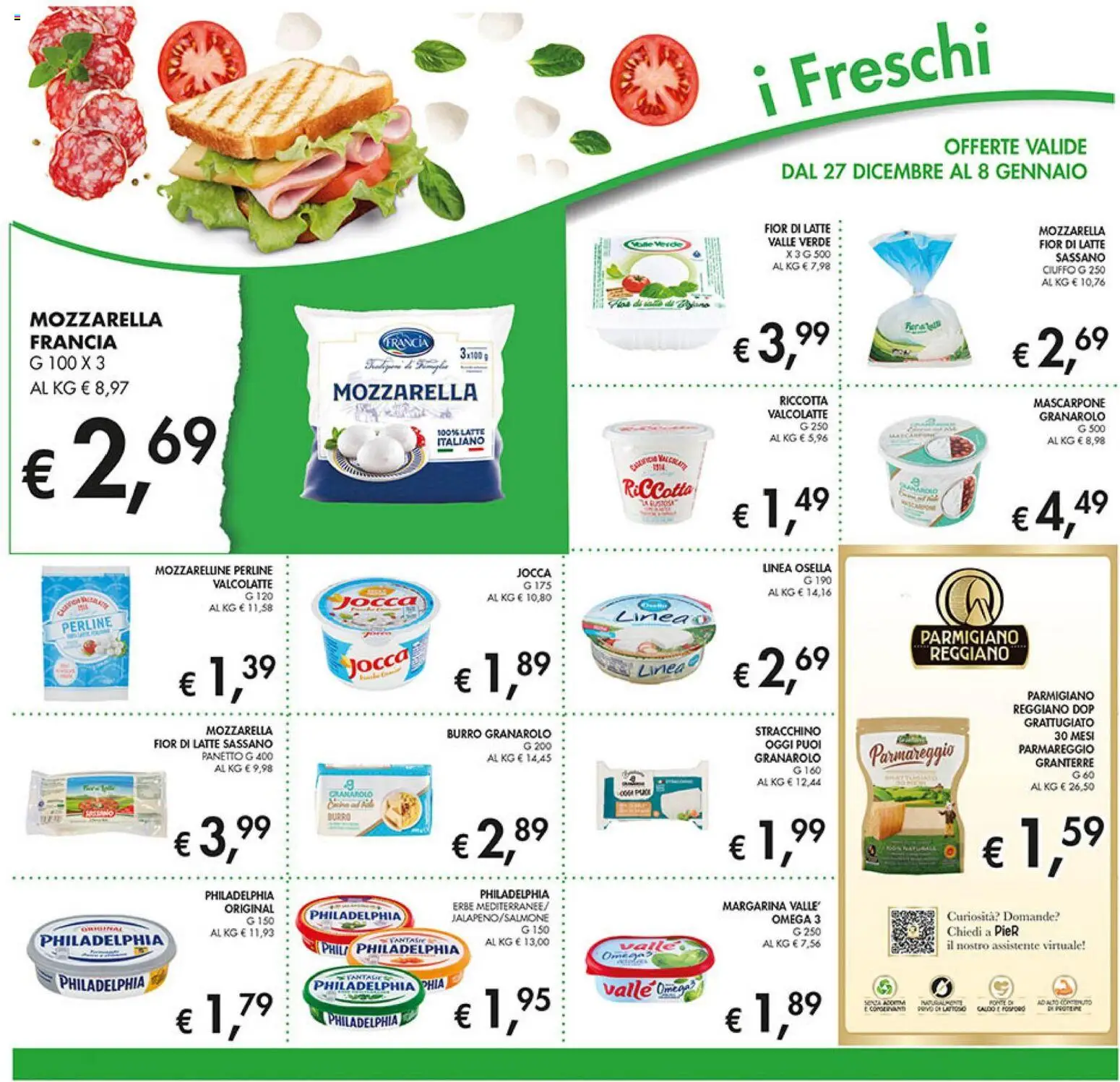 Volantino Coal del 27.12.2025 | Pagina: 10 | Prodotti: Latte, Margarina, Mascarpone, Parmigiano reggiano