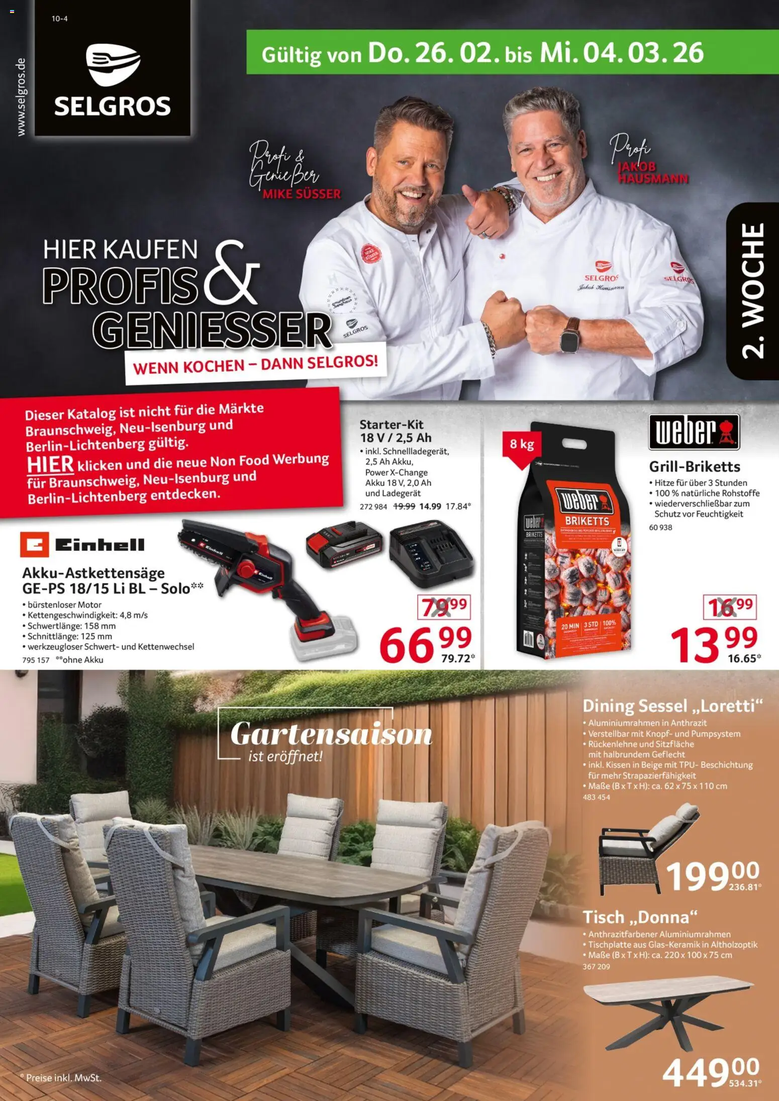 Selgros  Non Food – gültig ab 26.02.2026 | Seite: 1 | Produkte: Kissen, Sessel, Tisch, Ladegerät