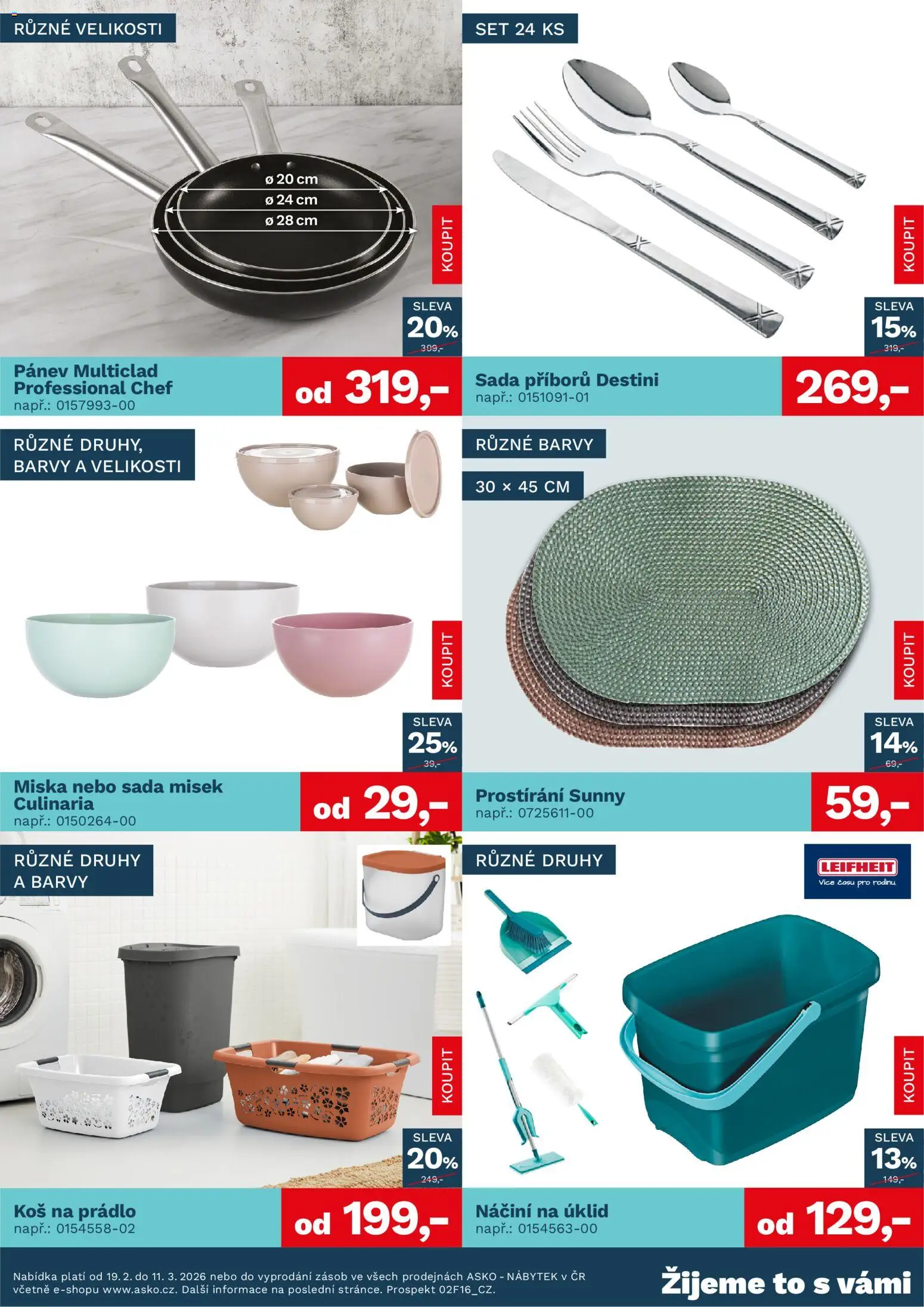 ASKO nábytek leták - Bytové doplňky za skvělé ceny od 19.02.2026 | Strana: 2 | Produkty: Leifheit, Nábytek, Koš, Barvy