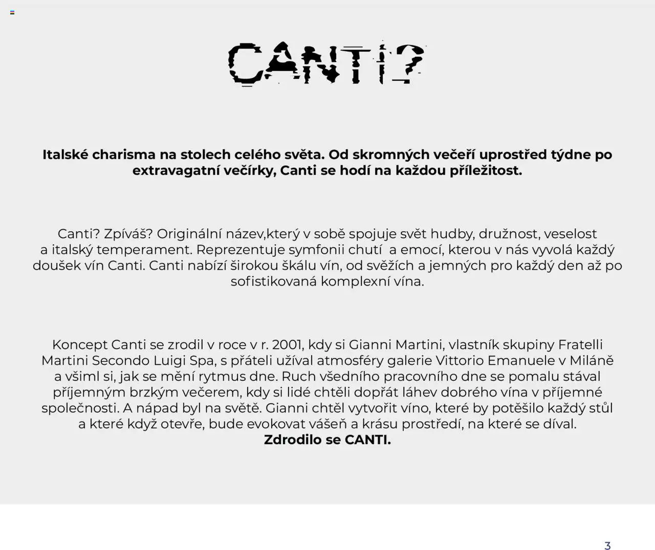 Jip katalog Canti 2024/25 od 30.12.2024 | Strana: 3 | Produkty: Martini, Stůl, Láhev