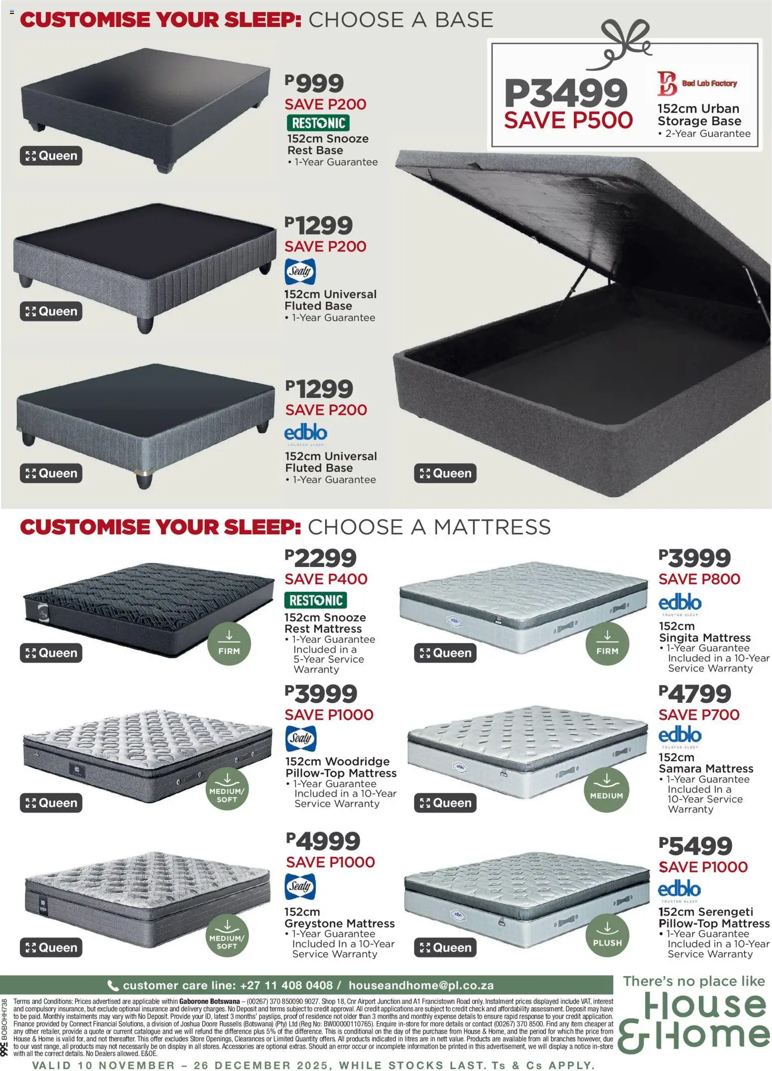 New House and Home catalogue – valid from 10.11.2025 | Page: 16 | Products: Bed, Mattress