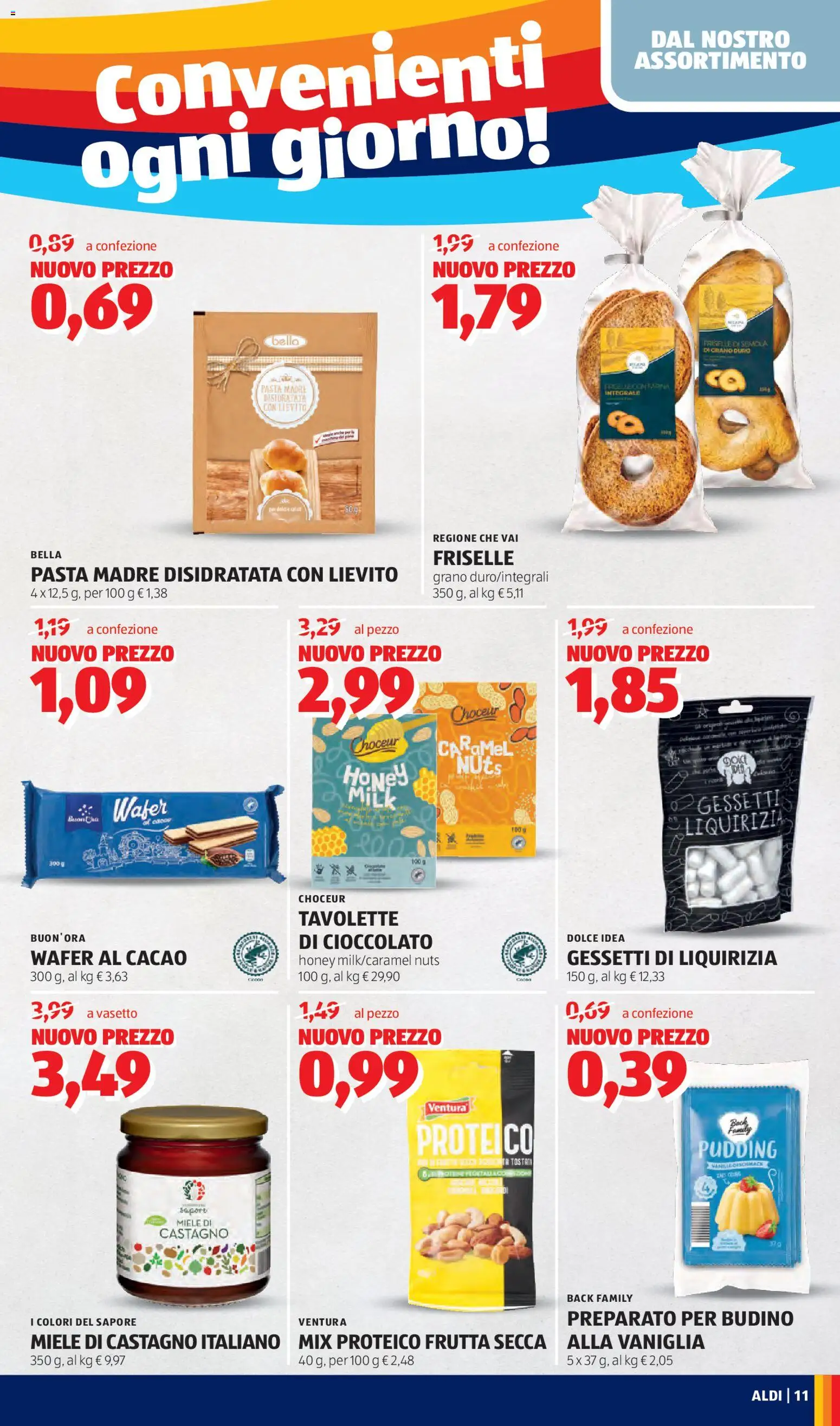 Volantino Aldi del 02.02.2026 | Pagina: 11 | Prodotti: Cioccolato, Frutta, Pasta, Cacao