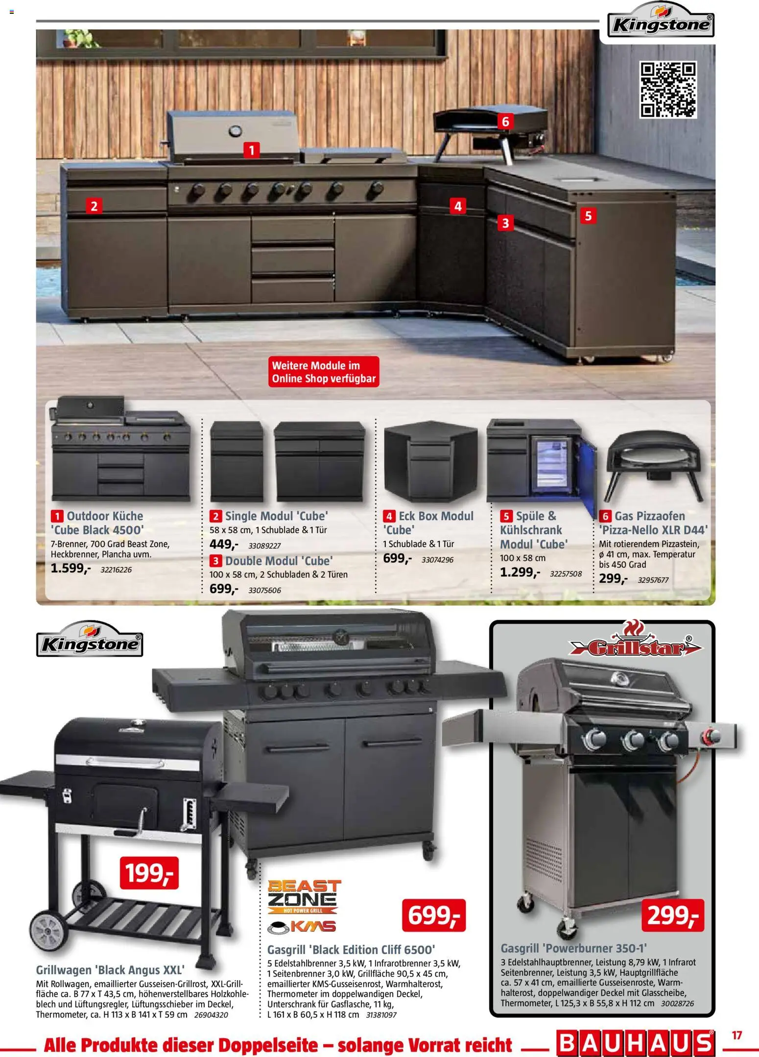 Bauhaus Prospekt 	 – gültig ab 28.02.2026 | Seite: 17 | Produkte: Grill, Box, Küche, Unterschrank