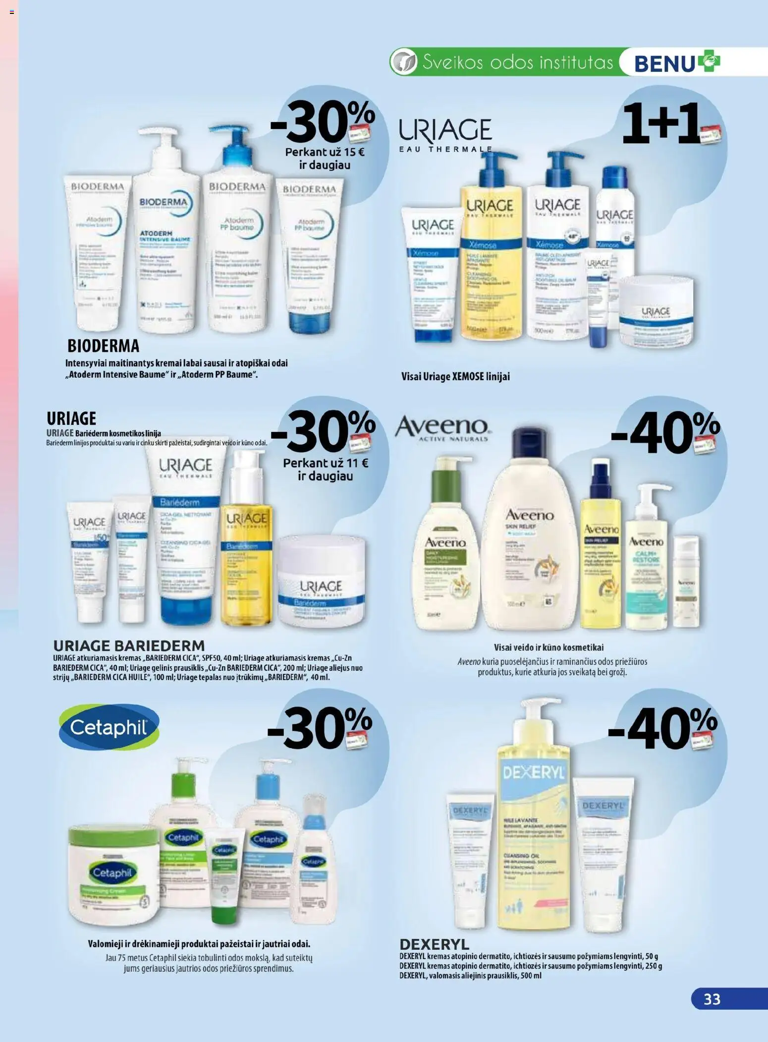 BENU akcijos nuo 01.11.2025 | Puslapis: 33 | Prekių: Kremas, Aliejus, Prausiklis