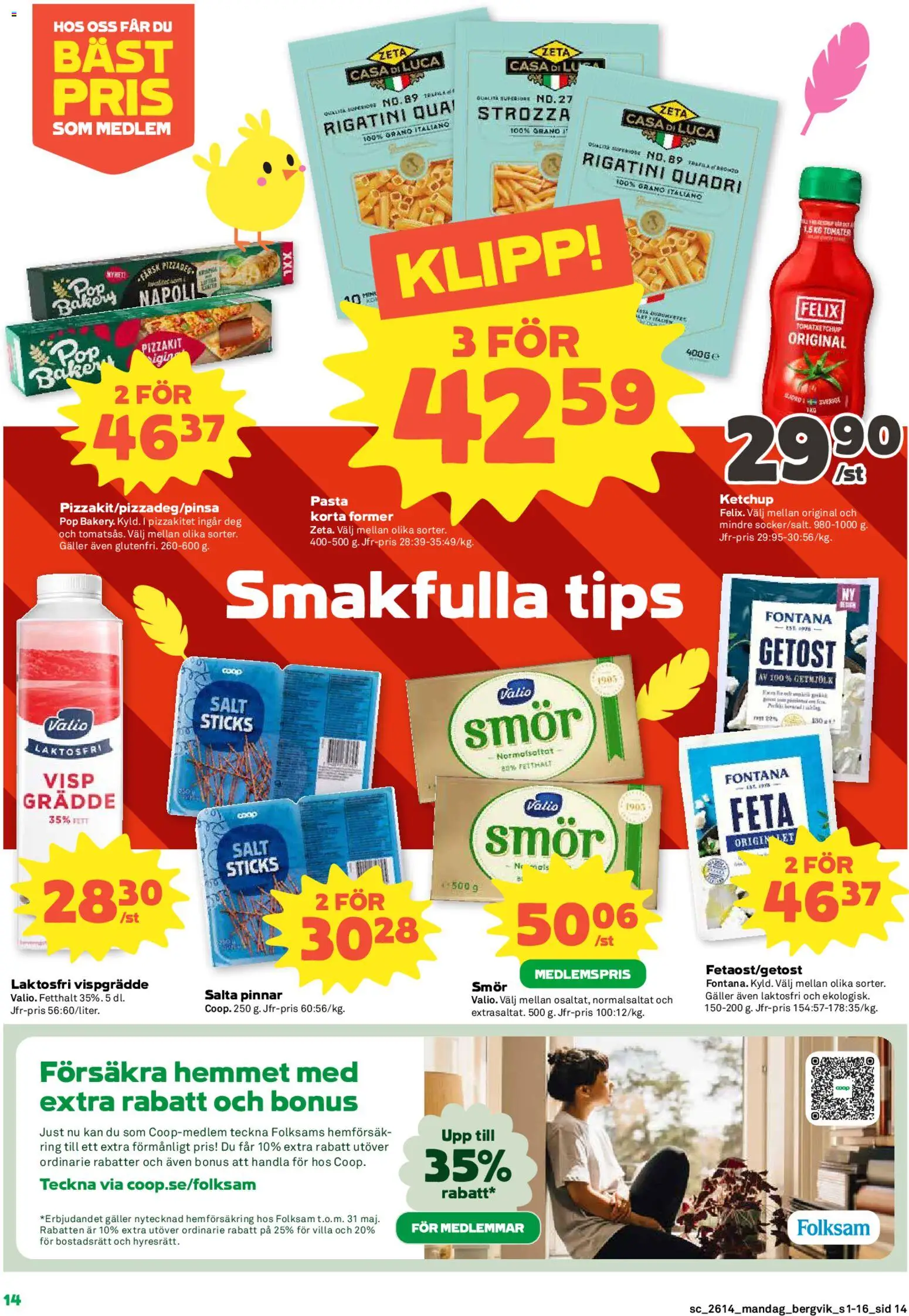 Stora Coop reklamblad aktuell från 30.03.2026 | Sida: 14 | Produkter: Galler, Getost, Ring, Vispgrädde