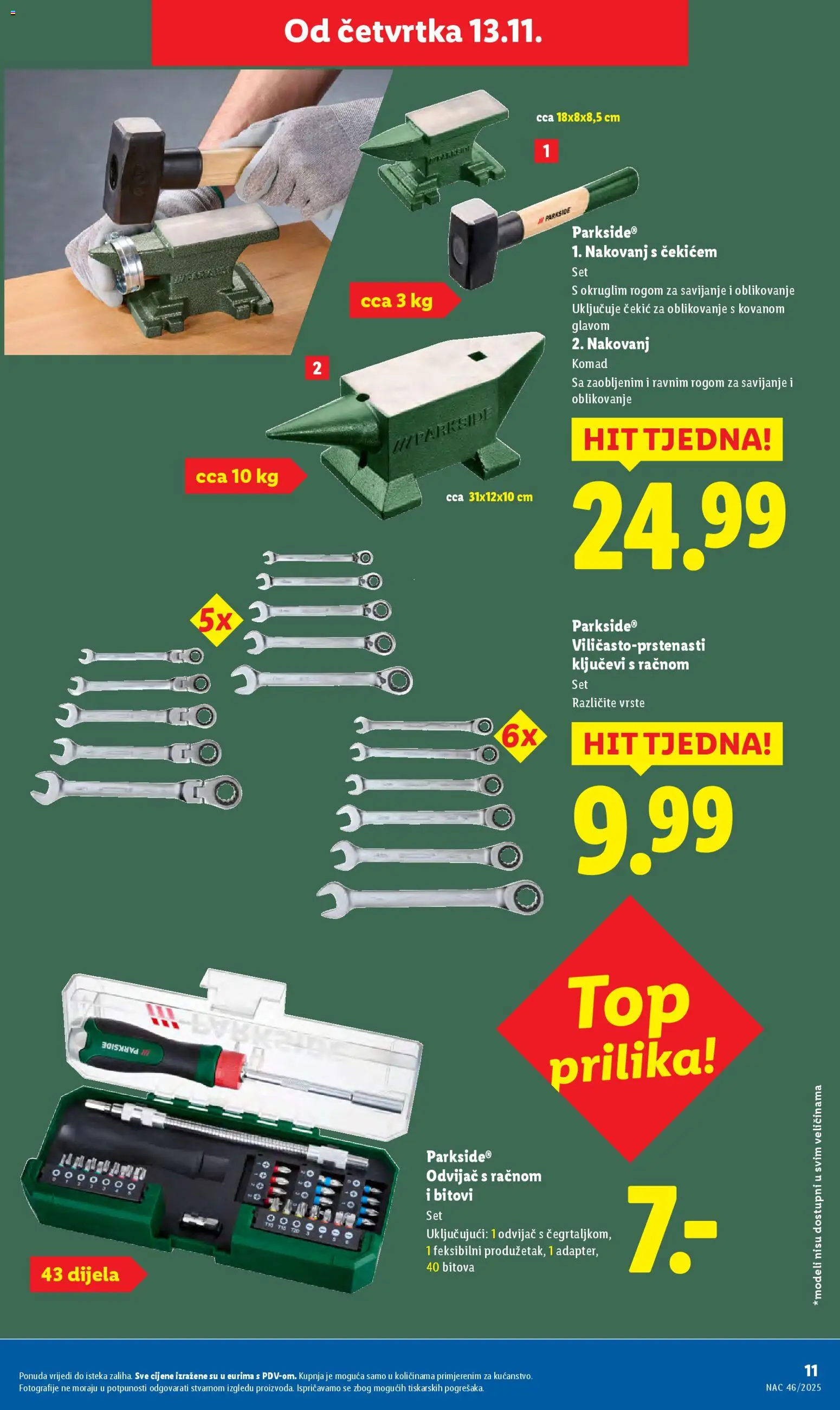 Lidl katalog | vrijedi od 13.11.2025 | Stranica: 11 | Proizvodi: Odvijač, Parkside