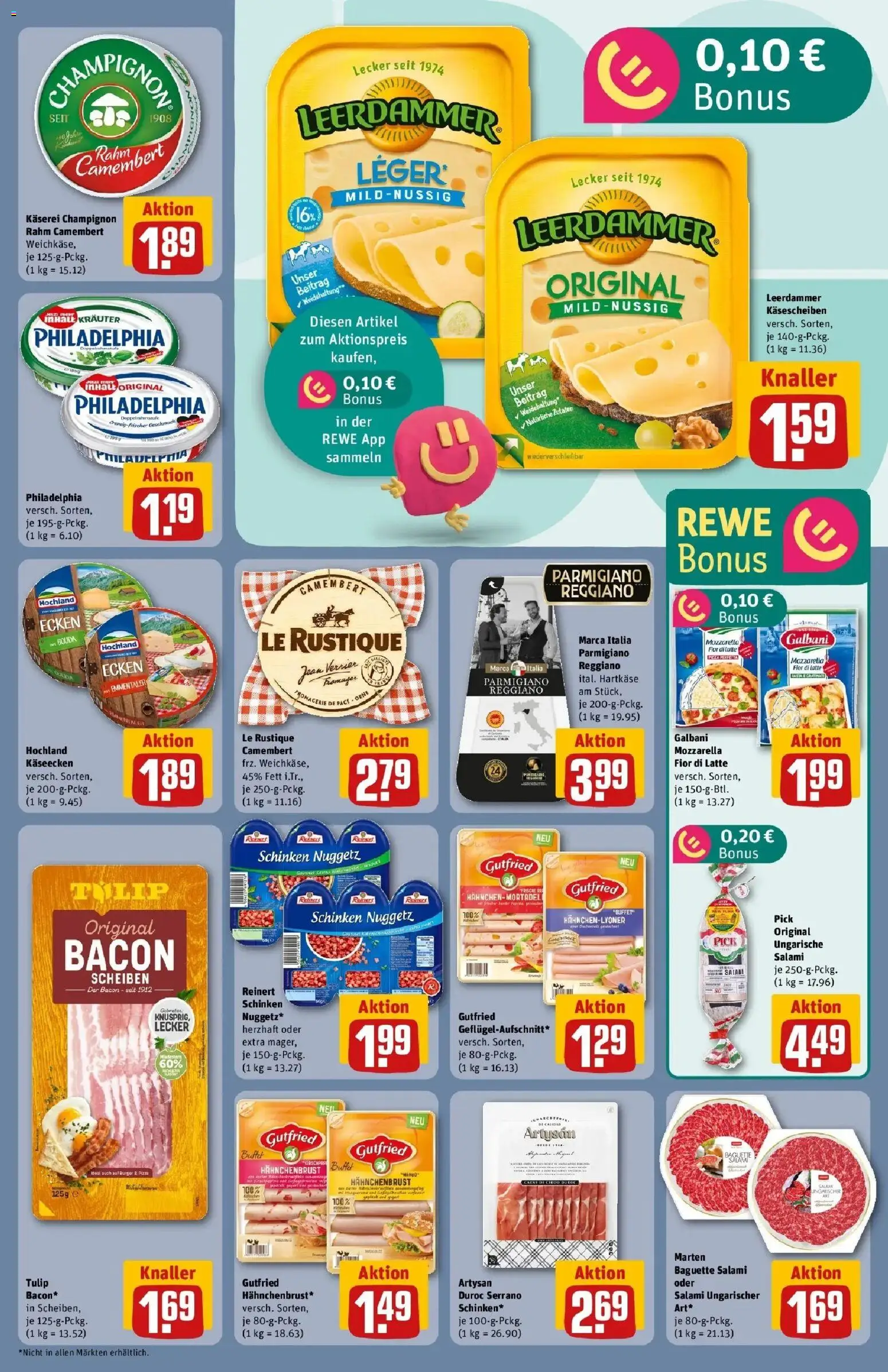 Rewe Prospekt Uelzen	 – gültig ab 09.03.2026 | Seite: 13 | Produkte: Philadelphia, Mozzarella, Schinken, Pizza