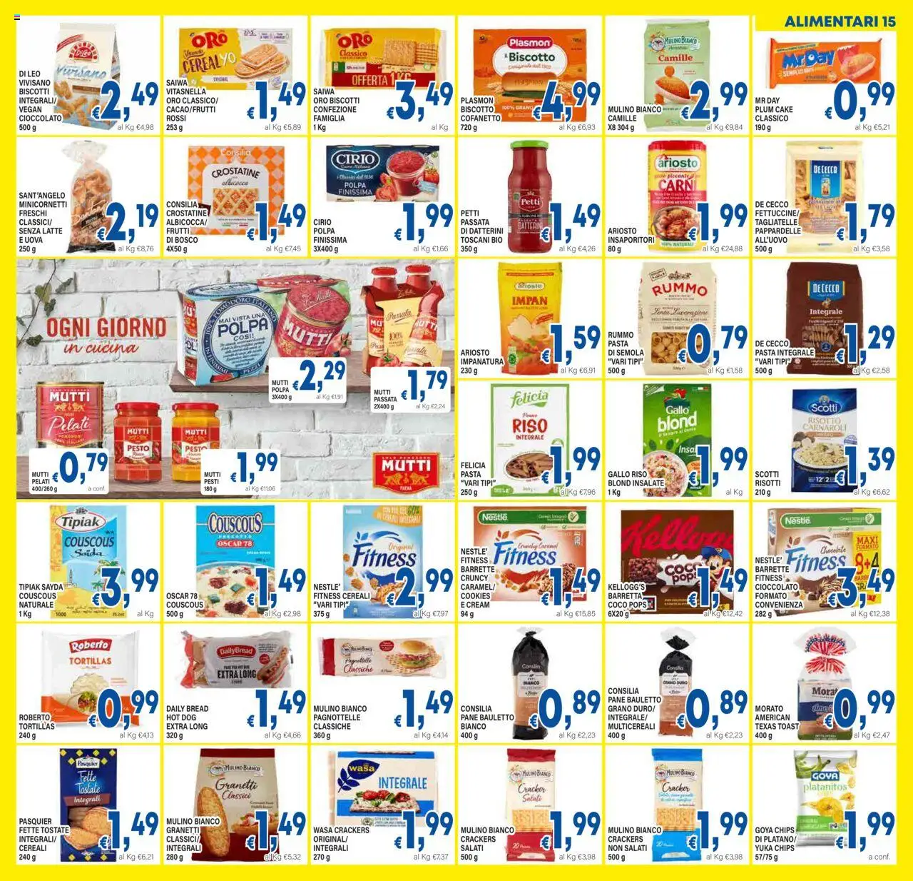 Volantino DEM del 06.08.2025 | Pagina: 15 | Prodotti: Tagliatelle, Biscotti, Barretta, Mutti