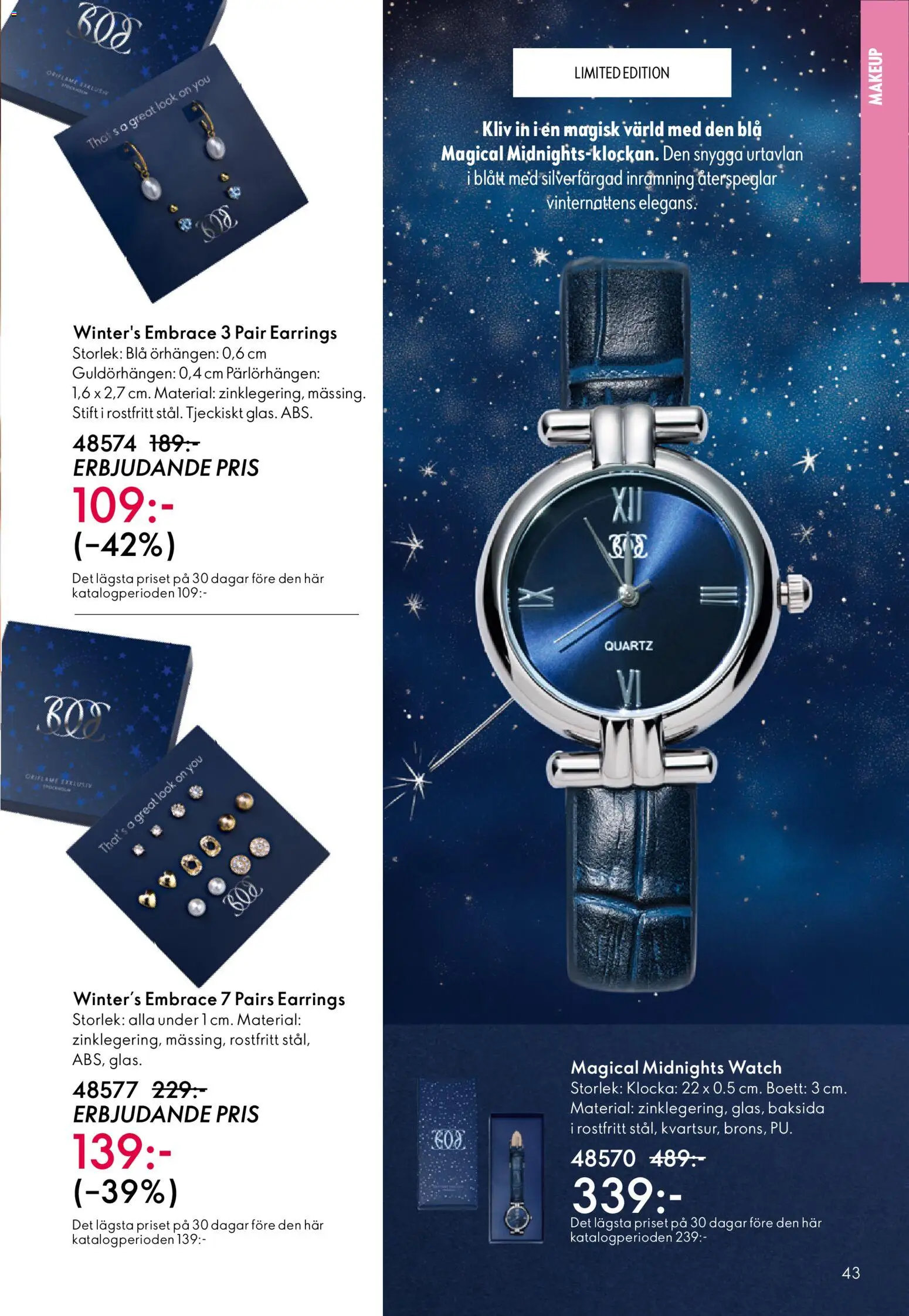 Oriflame reklamblad aktuell från 31.12.2025 | Sida: 43 | Produkter: Örhängen, Klocka